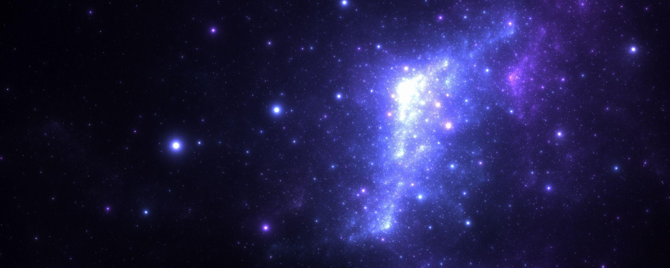 Nebula, Licht, Abstraktion, Monitor, Ultraweit, 2560x1030 Dual Screen Desktop