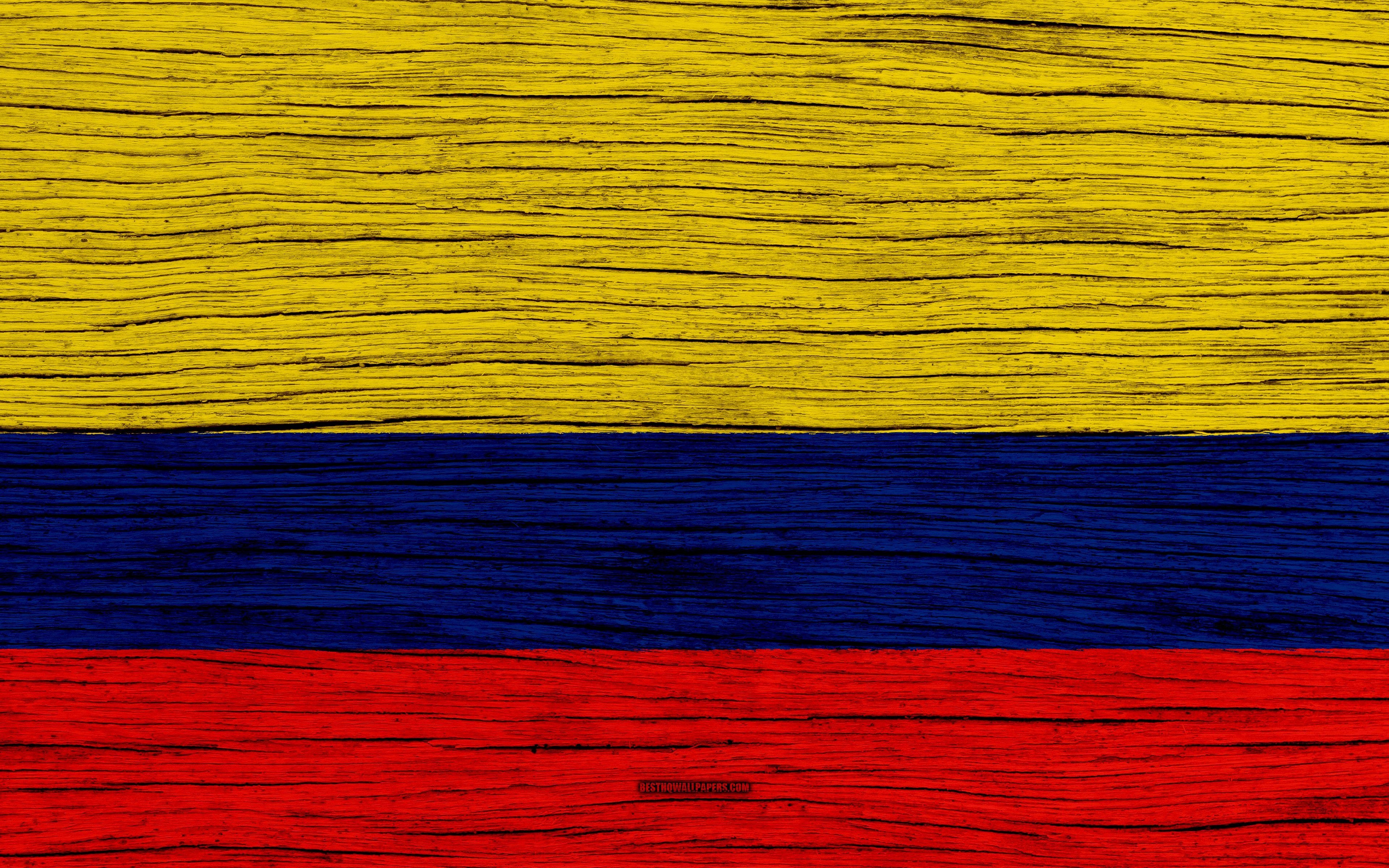 Kolumbien Flagge 4K, Südamerika, Farben, Design, Symbol, 3840x2400 4K Desktop