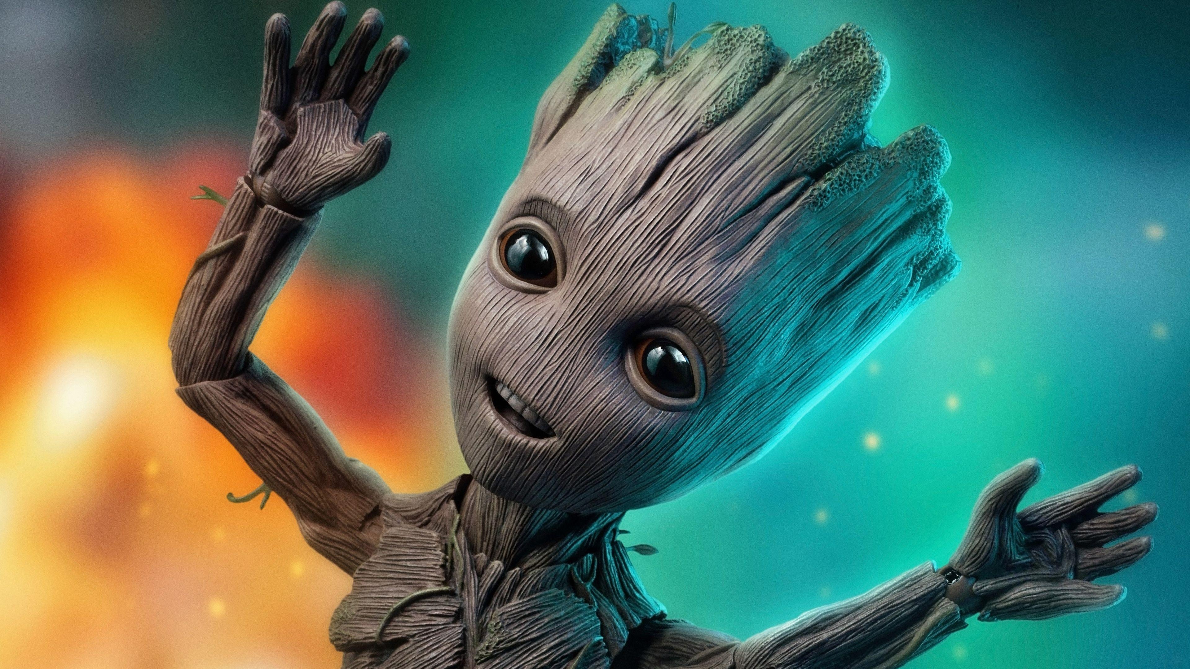 Baby Groot, 4K, Superhelden, Filme, Marvel, 3840x2160 4K Desktop