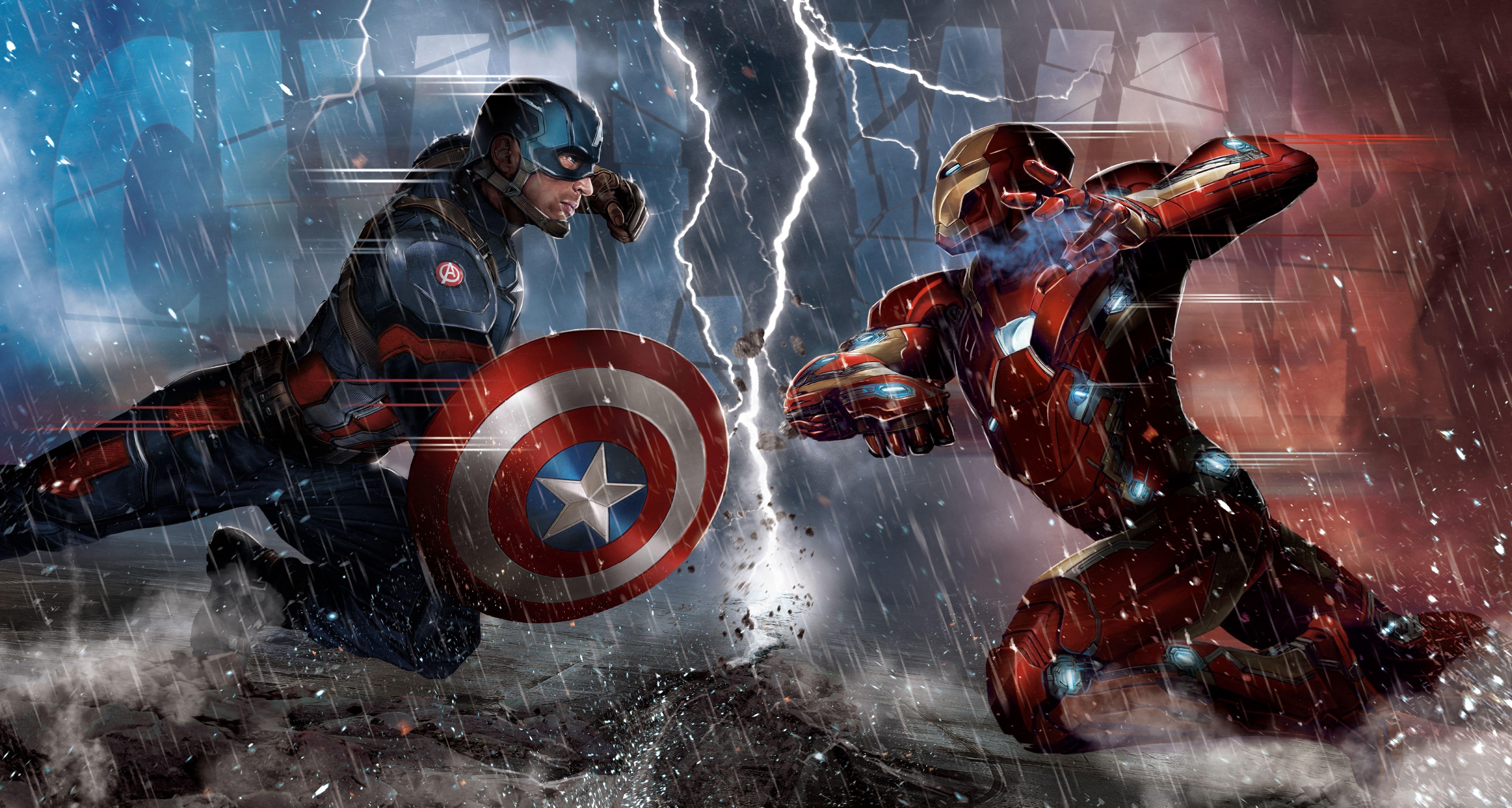 Captain America, Civil War, 4K, Widescreen, Filme, 5480x2930 4K Desktop