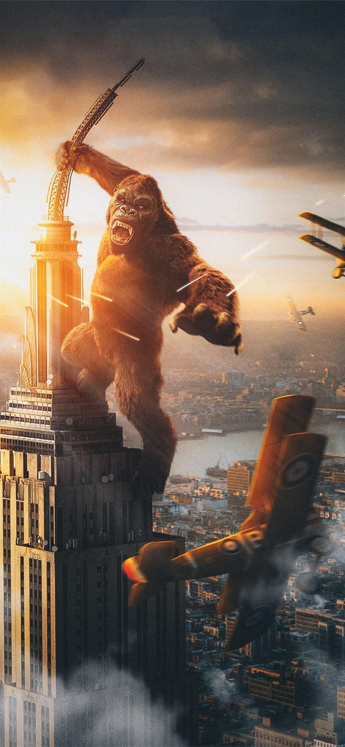 King Kong, Flugzeug, iPhone X, Download, Gratis, 1130x2440 HD Handy