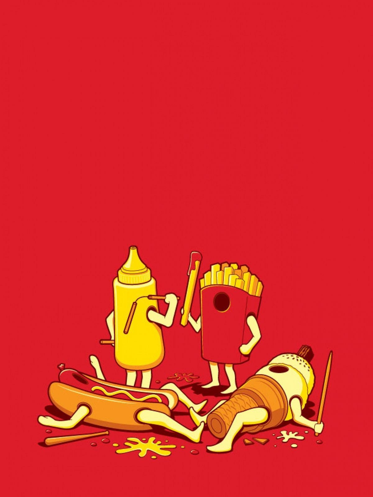 Fastfood Battle, Android, Kostenlos, Lustige Hintergründe, 1200x1600 HD Handy