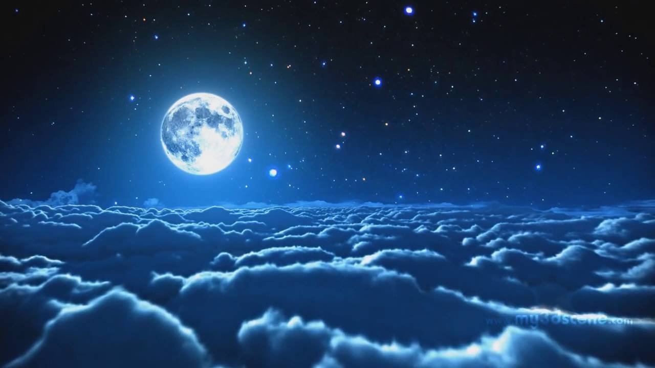 Animierter Mond, Weltraum, Nacht, Bilder, Himmel, 1280x720 HD Desktop