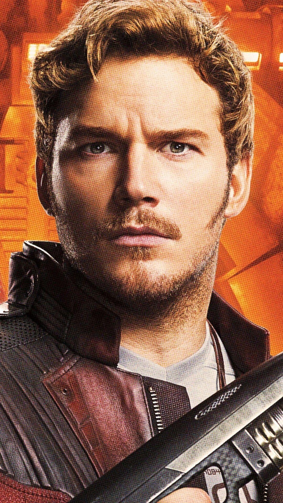 Chris Pratt, Zoe Saldana, Guardians, Galaxy, Film, 1080x1920 Full HD Handy