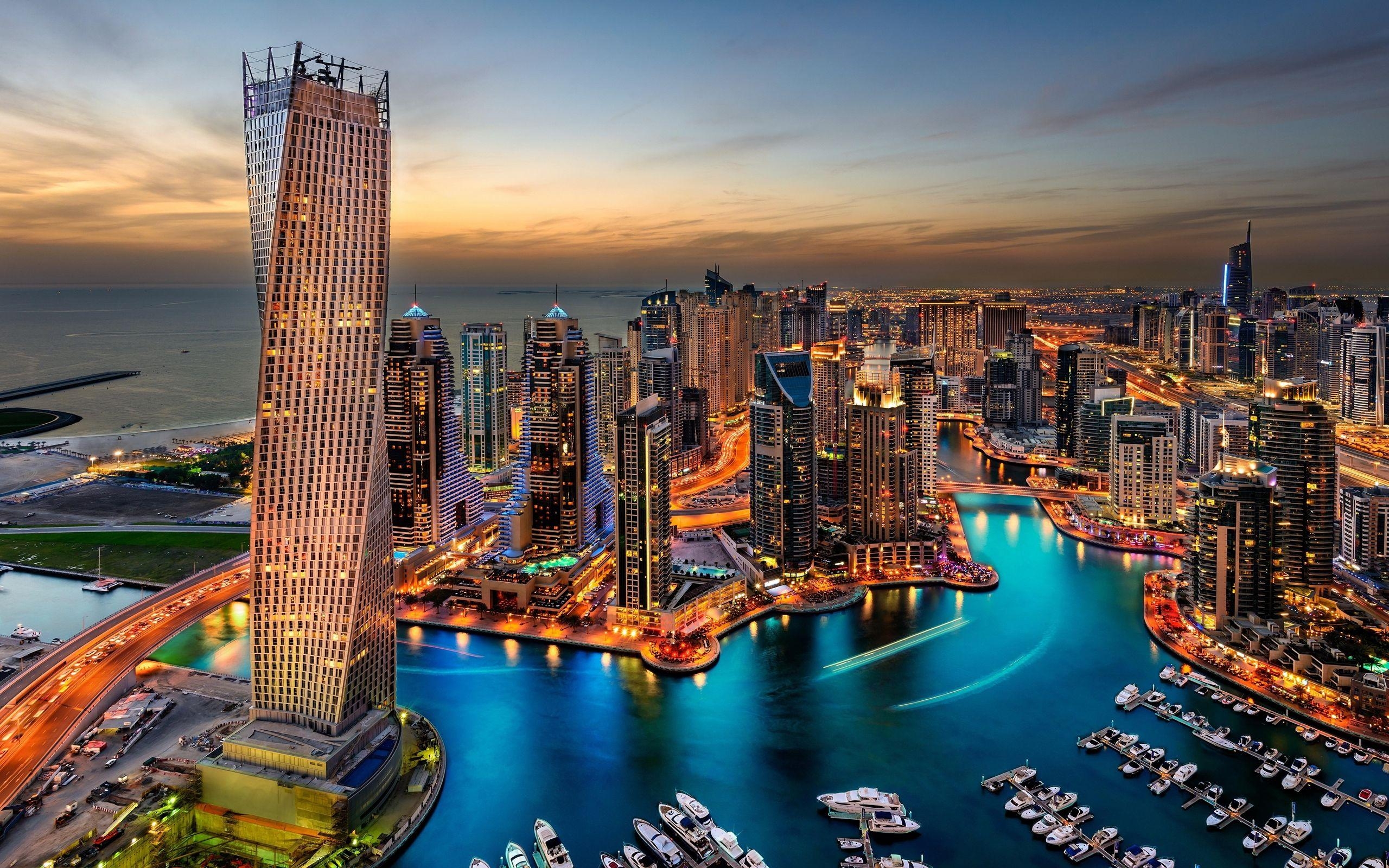 Dubai Marina Panorama Stadt Landschaft, 2560x1600 HD Desktop