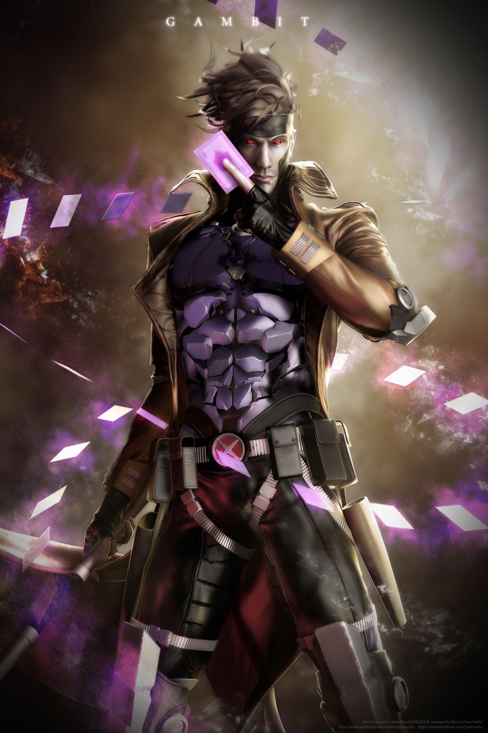 Gambit, Marvel, Comics, X-Men, Mutant, 1650x2480 HD Handy