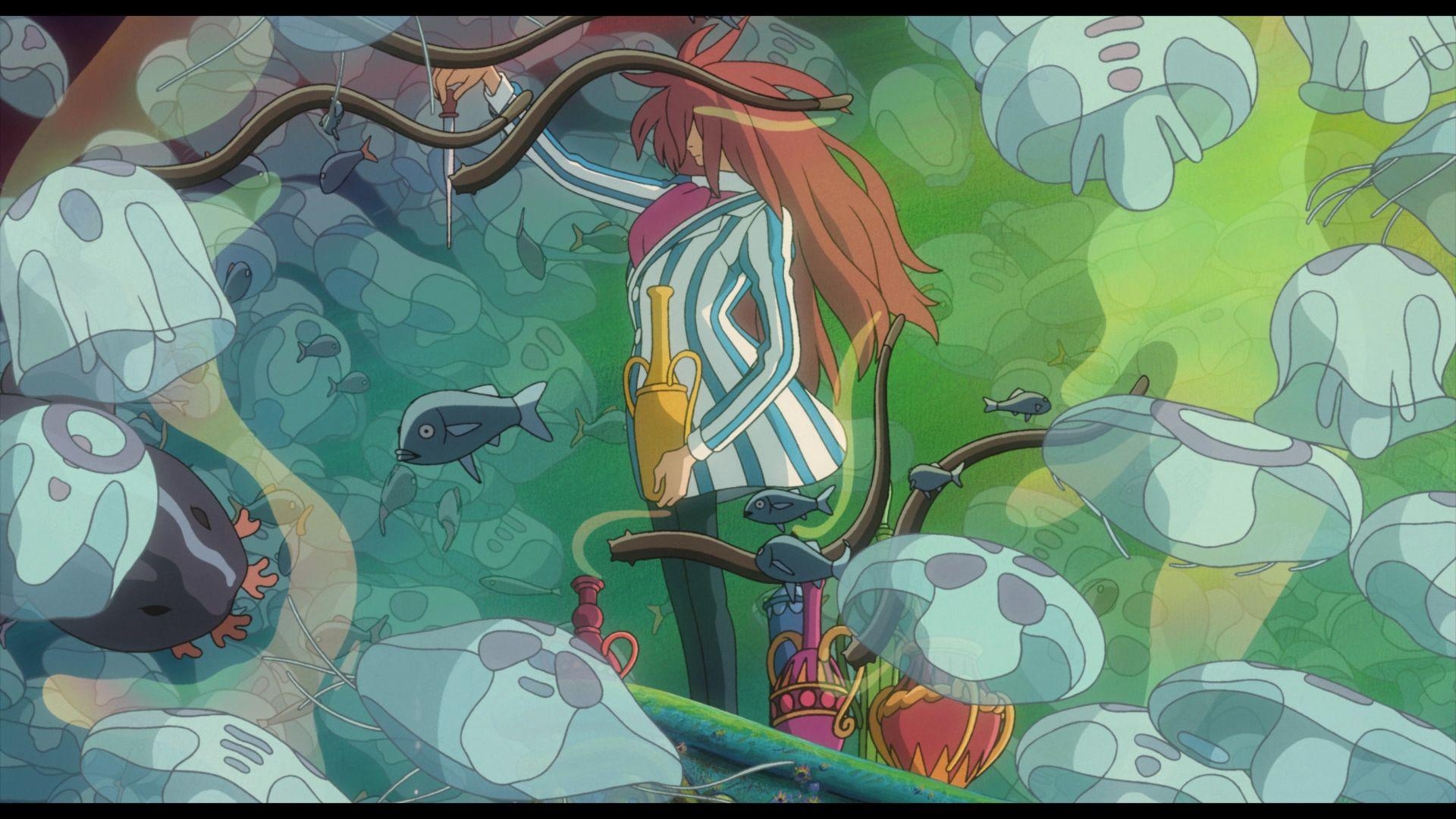 Ponyo auf der Klippe, Bild, HD, Anime, Ghibli, 1920x1080 Full HD Desktop