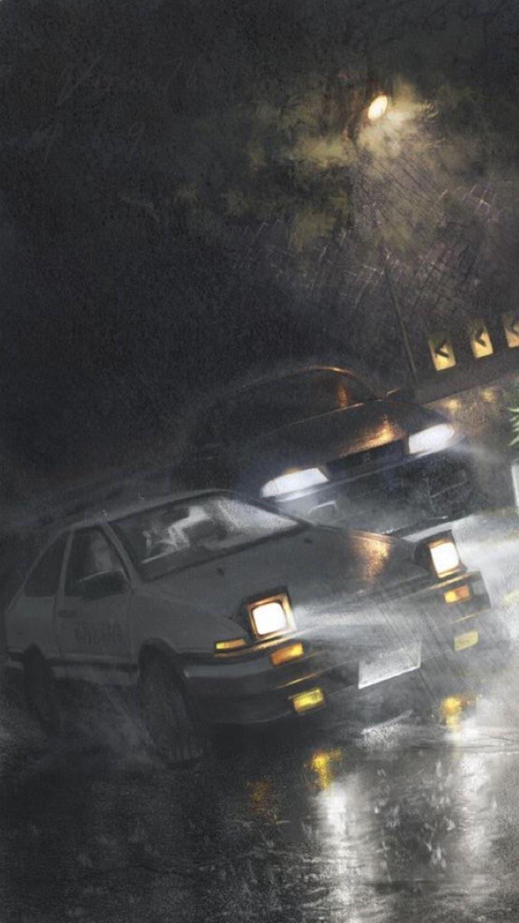 Initial D, Anime, Wallpaper, Car Racing, Nostalgie, 750x1340 HD Handy