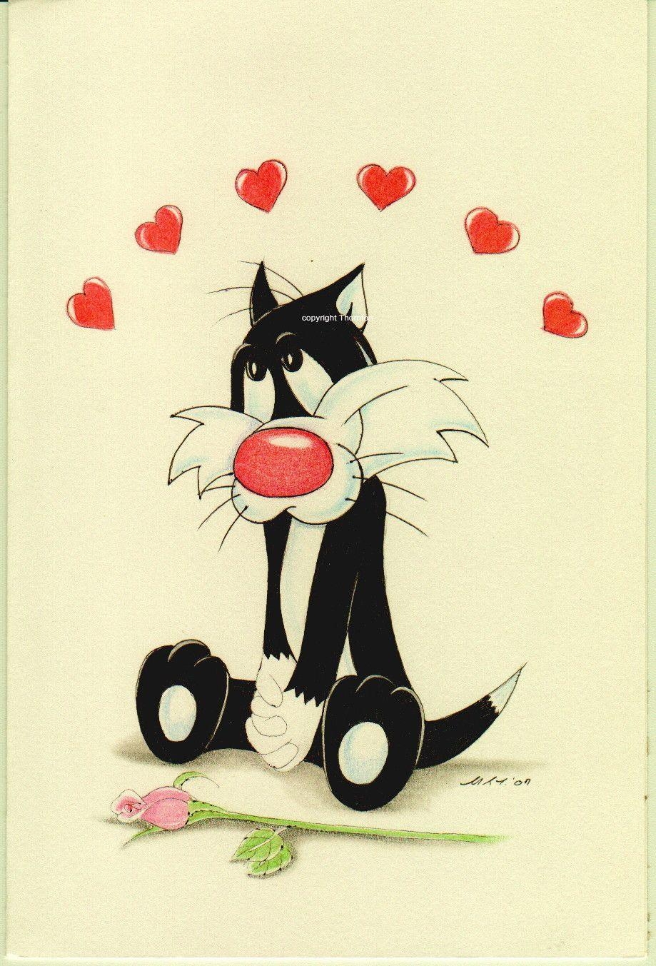 Sylvester, Katze, Zeichentrickfigur, Liebe, Looney Tunes, 920x1360 HD Handy