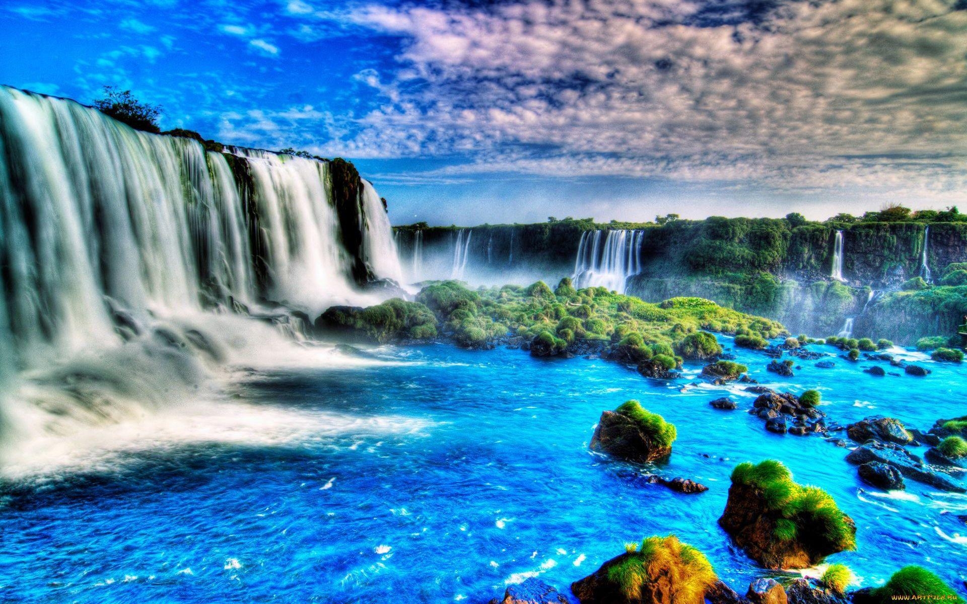 Iguazú-Wasserfälle, exotisch, grün, Wasserrauschen, Harmonie, 1920x1200 HD Desktop