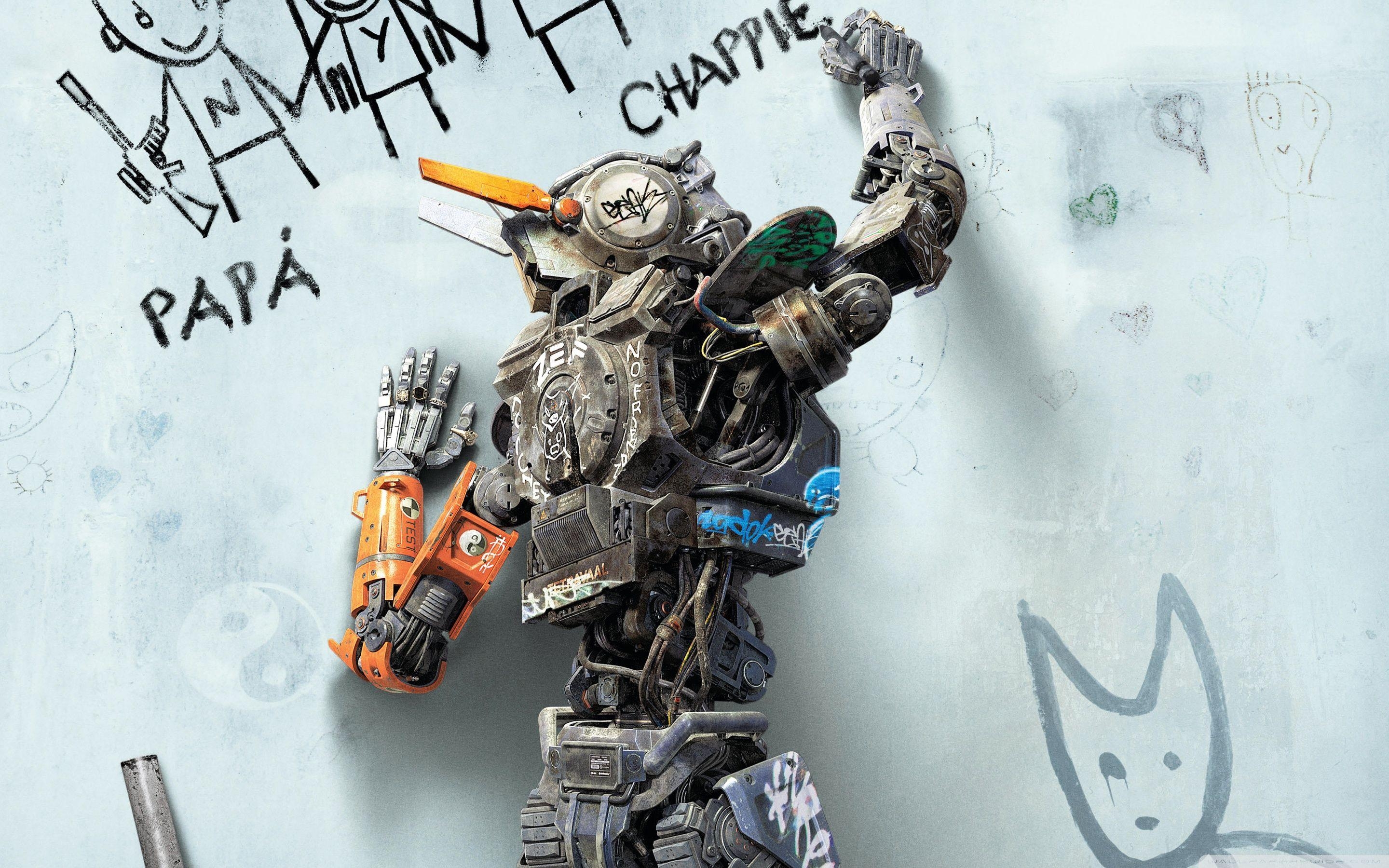 Chappie Film, Roboter, futuristisch, Chappie Bild, Sci-Fi, 2880x1800 HD Desktop