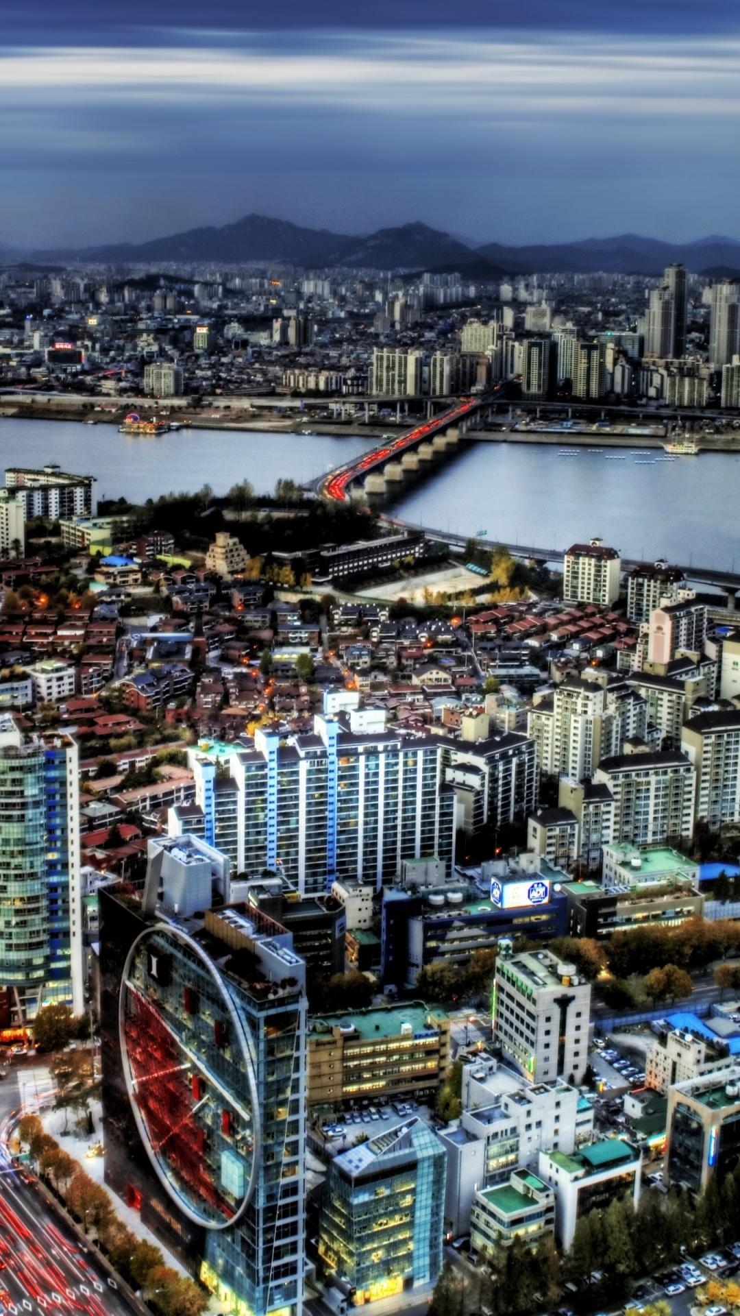 Seoul, Panorama, Südkorea, Stadt, Skyline, 1080x1920 Full HD Handy