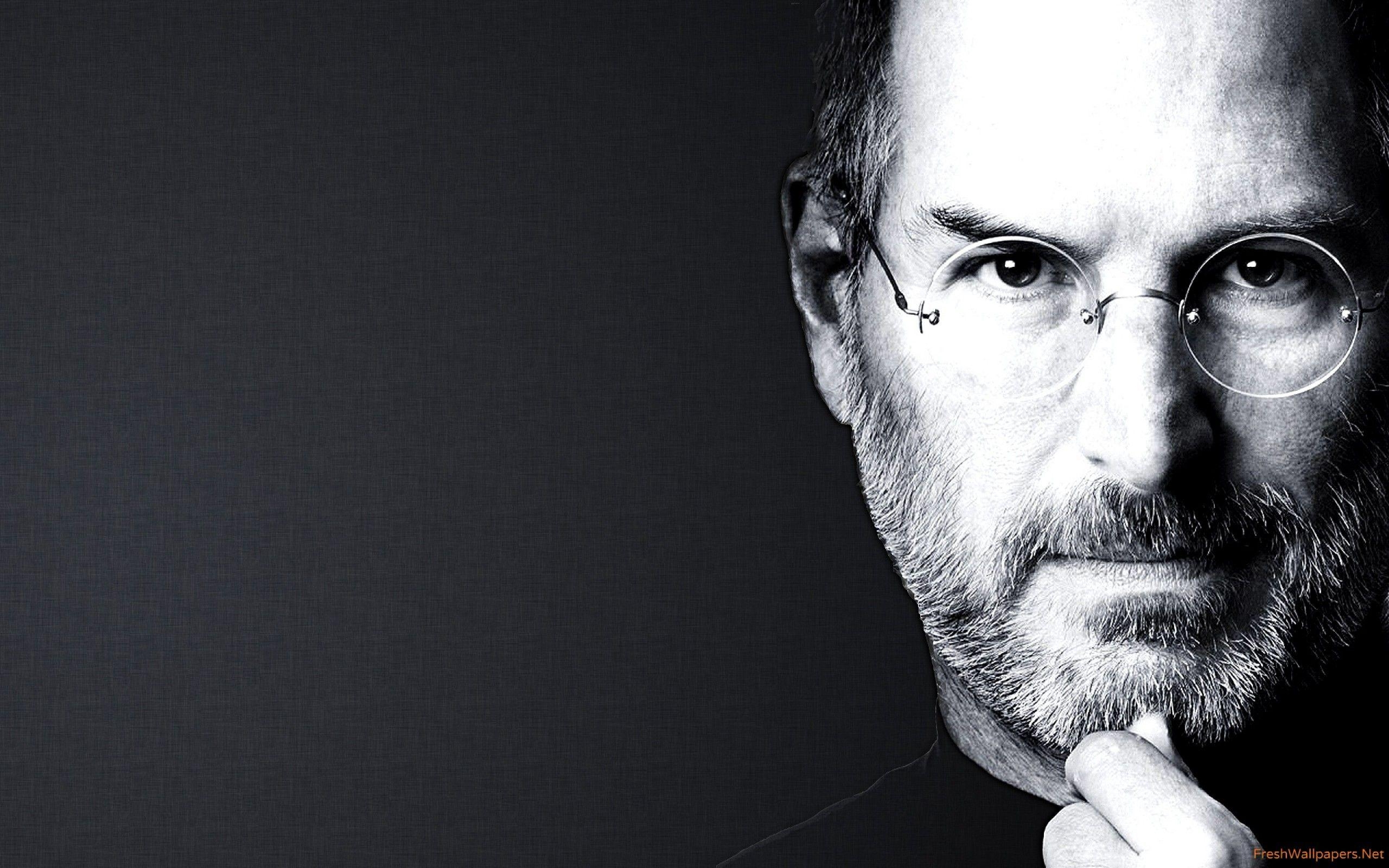 Steve Jobs Schwarzweiß, Technologie, Pionier, iPhone, iPad, 2560x1600 HD Desktop