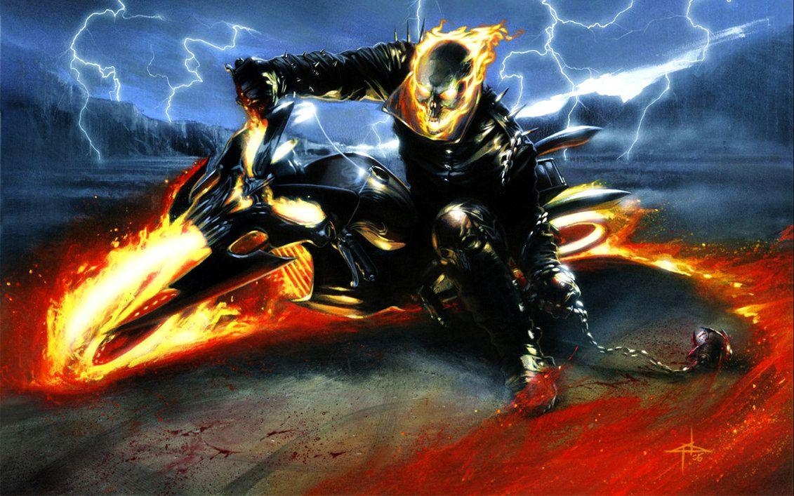 Ghost Rider, Filme, HD, Hintergrund, Superheld, 1140x710 HD Desktop