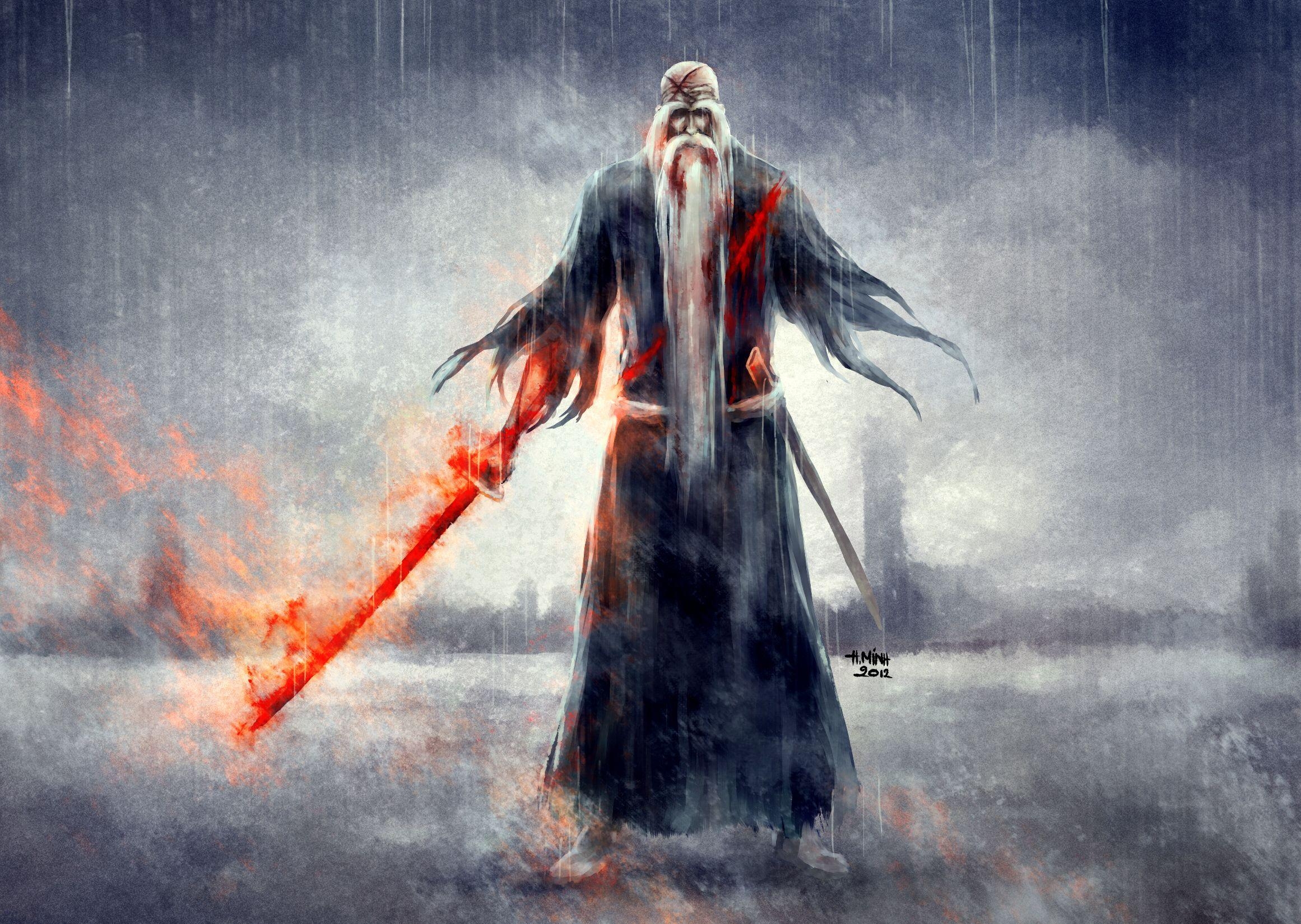 Bleach Kunst, Yamamoto, Schwert, Anime, Manga, 2330x1650 HD Desktop