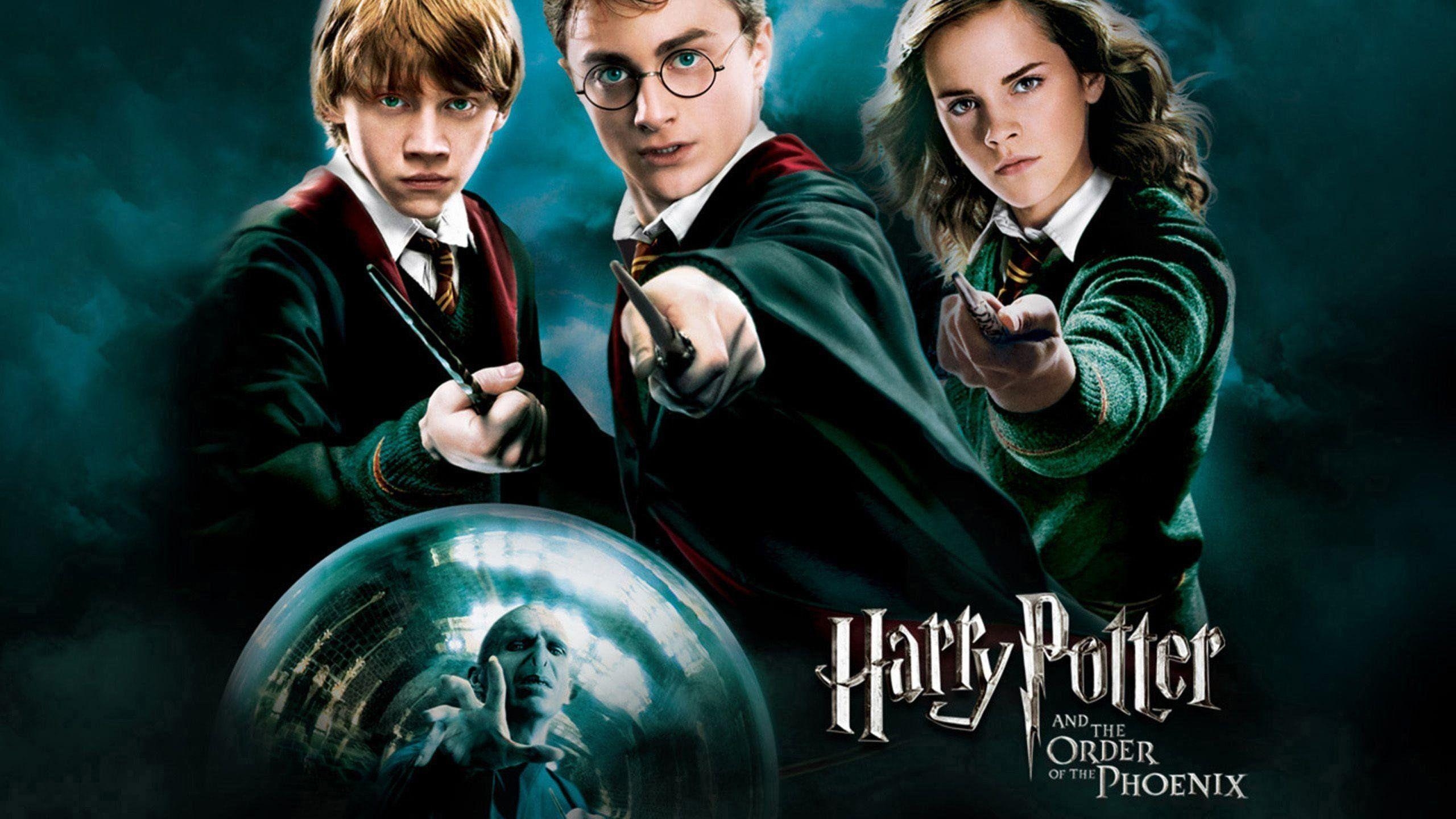 Harry Potter, Ron Weasley, Hermine Granger, Film, Trio, 2560x1440 HD Desktop