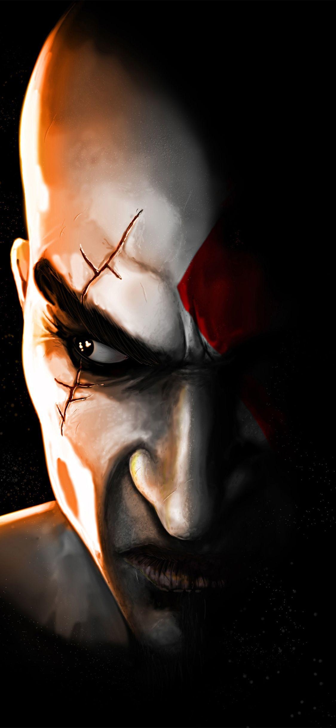 Kratos, God of War, Spiel, iPhone X, Hintergrund, 1130x2440 HD Handy