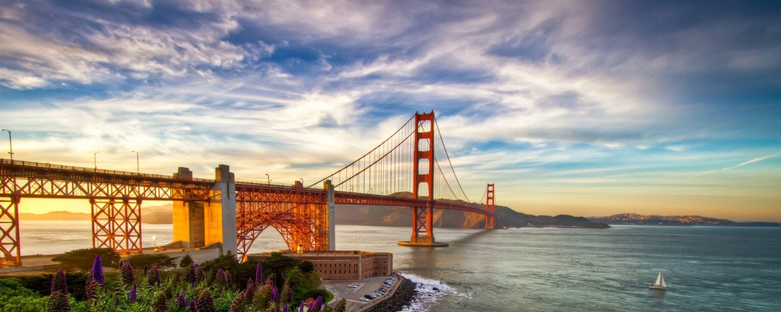 San Francisco, Brücke, Bild, Reisen, Architektur, 2560x1030 Dual Screen Desktop