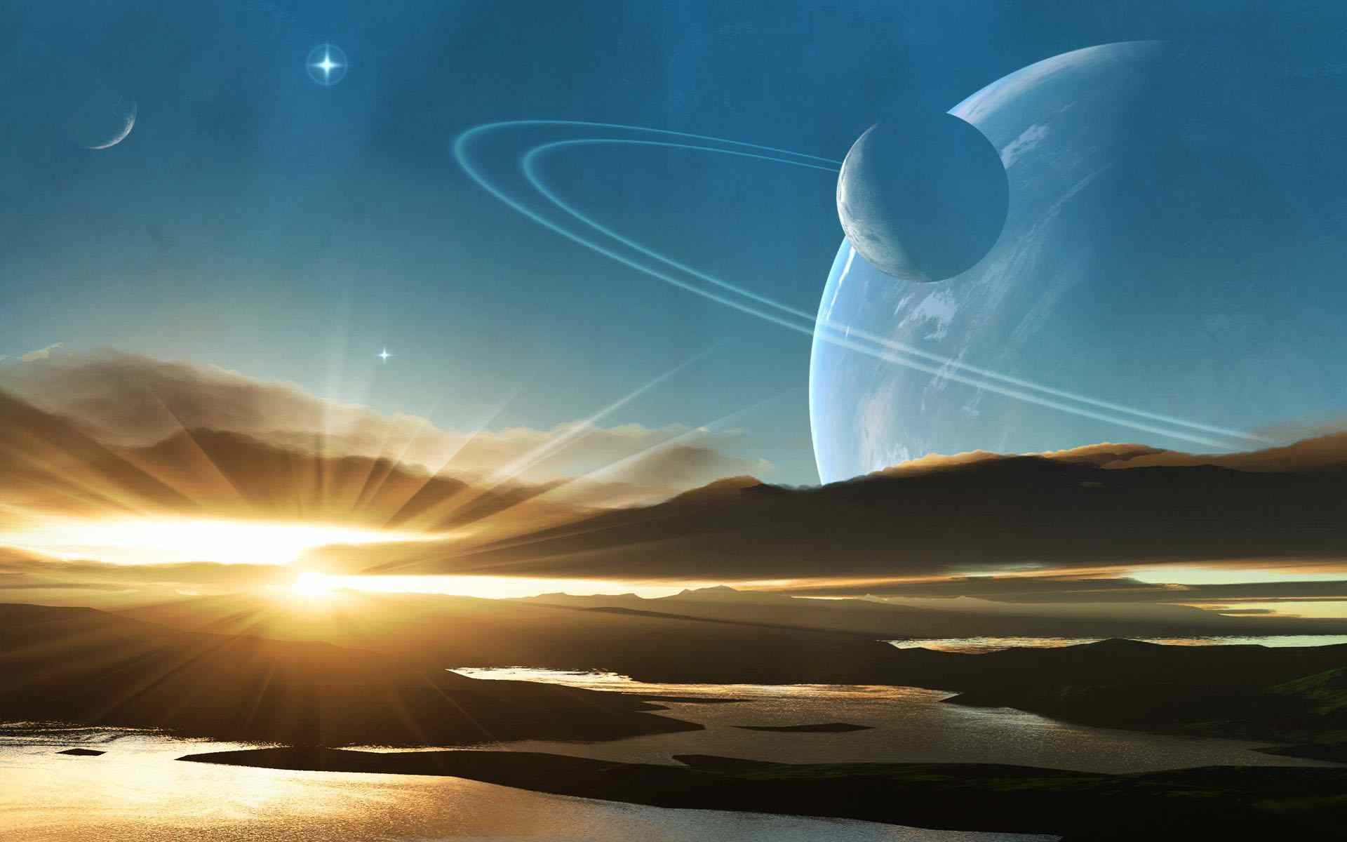 Saturn, Erde, Hintergrund, Weltraum, Bild, 1920x1200 HD Desktop