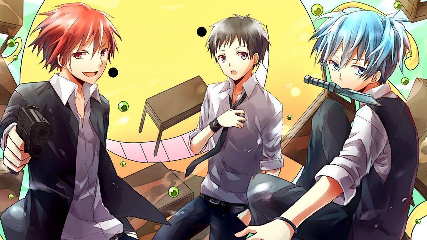 Anime, Assassination Classroom, Tomohito Sugino, Karma Akabane, Nagisa, 1370x770 HD Desktop