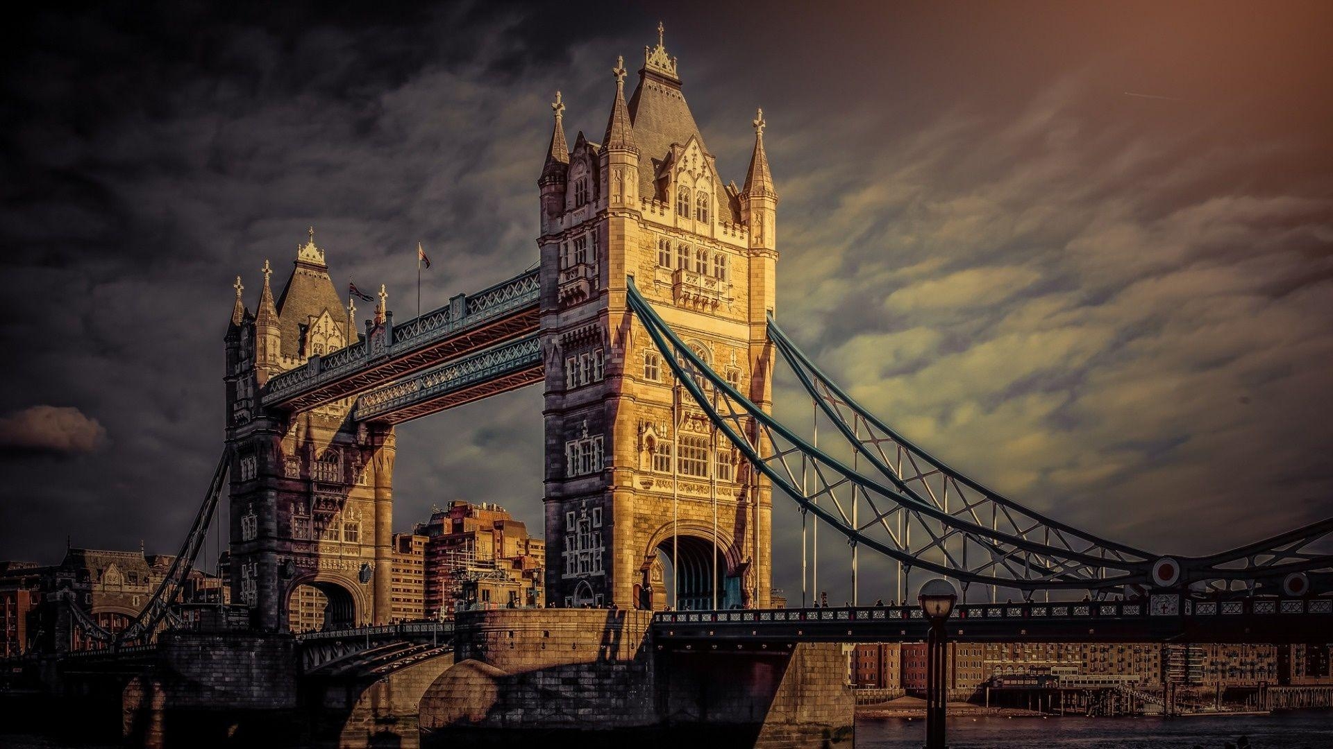 Tower Bridge, London, Bekannt, Architektur, Bauwerk, 1920x1080 Full HD Desktop