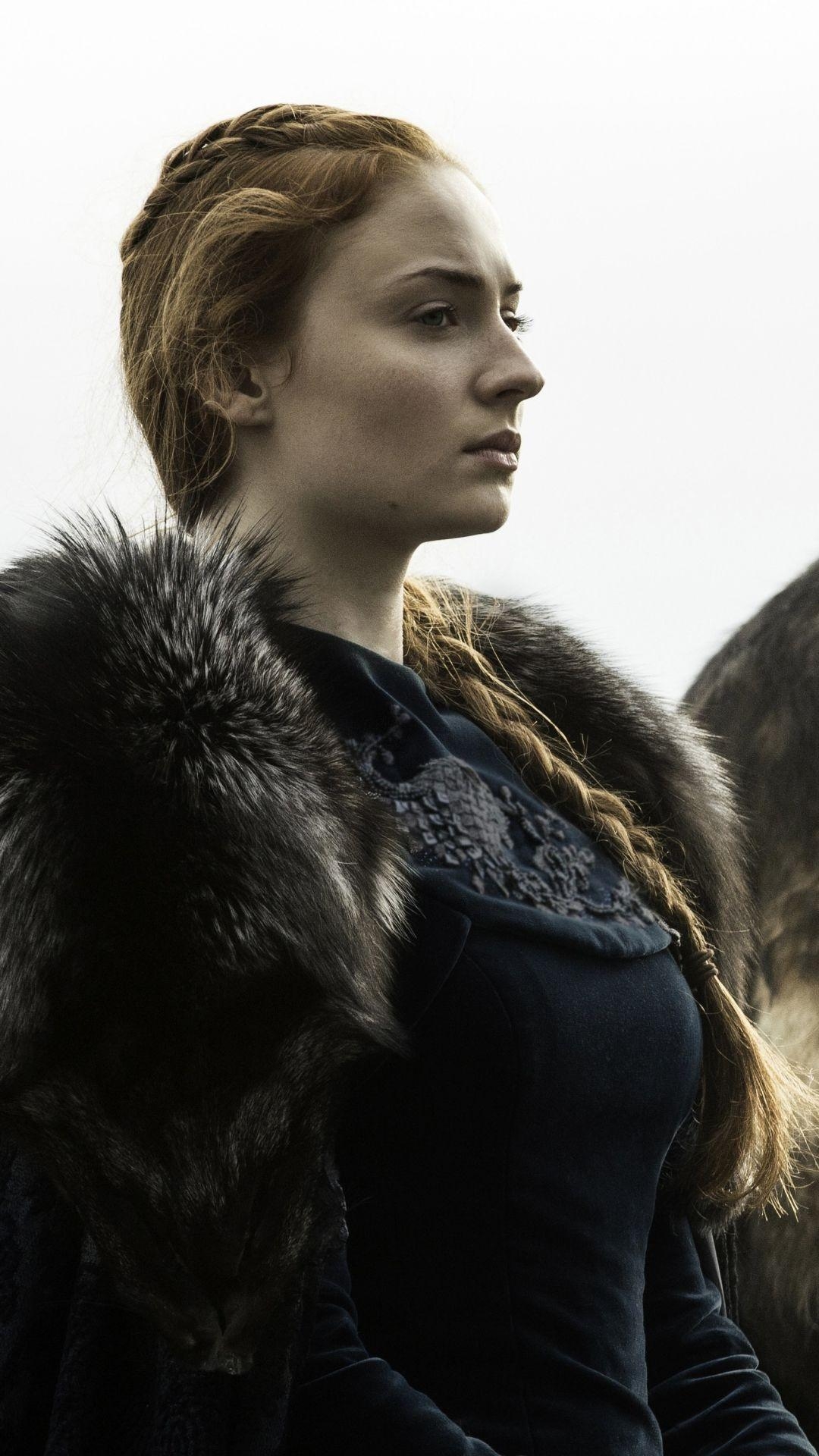 Sansa Stark, Sophie Turner, Game of Thrones, 2019, Serie, 1080x1920 Full HD Handy