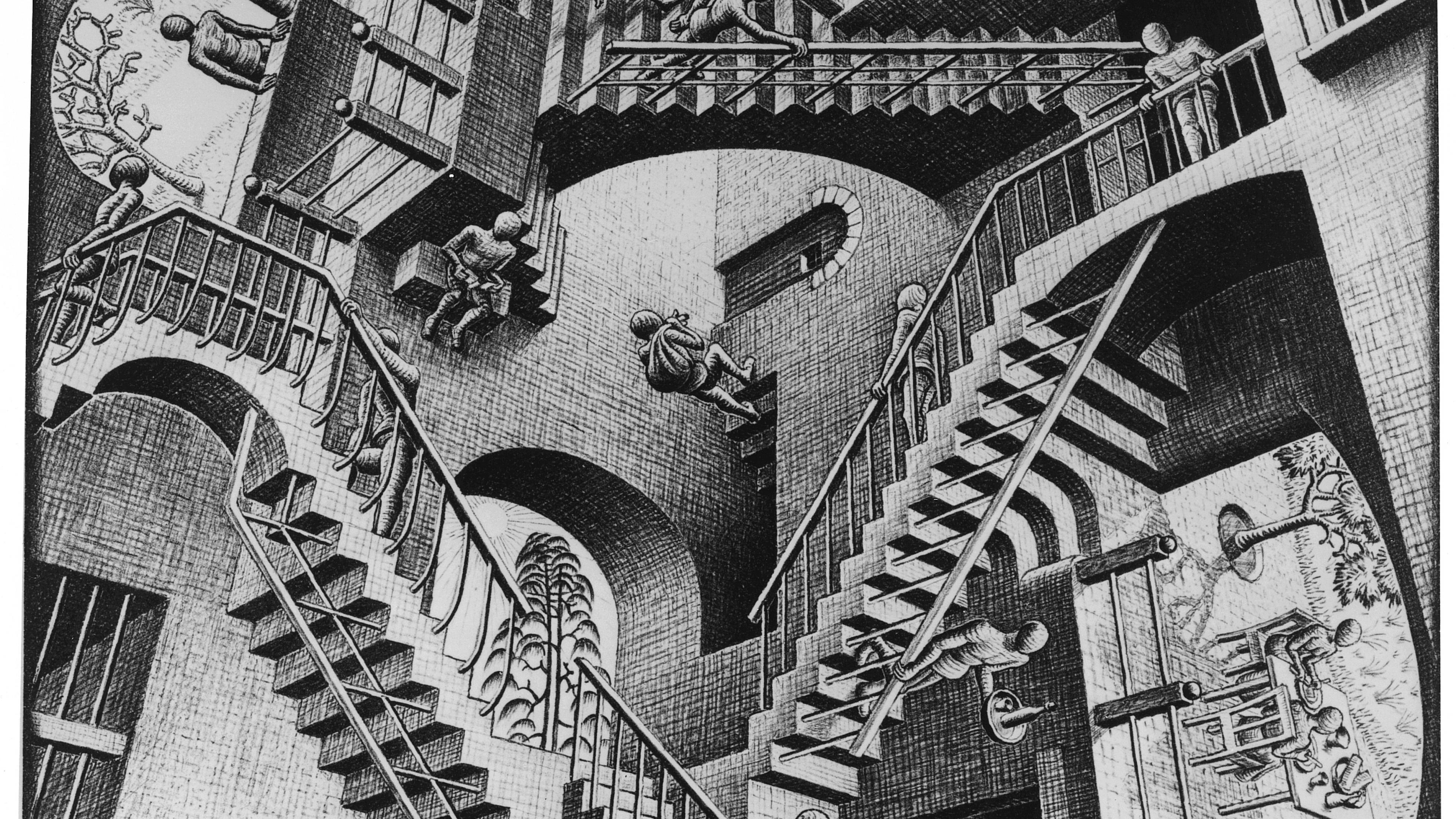 M.C. Escher, Kunst, Surreal, Grafik, Geometrie, 3840x2160 4K Desktop