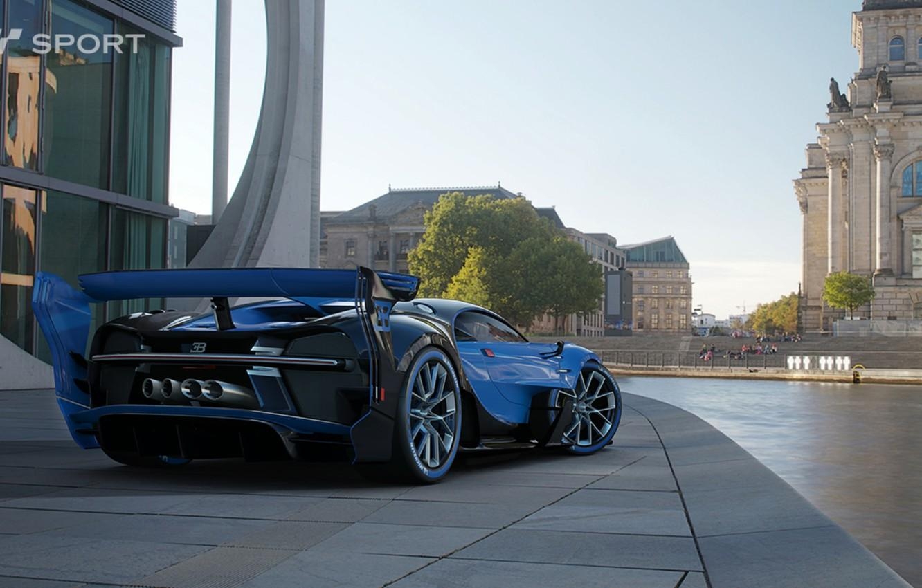 Gran Turismo Sport, Bugatti, Vision GT, Chiron, Desktopbild, 1340x850 HD Desktop