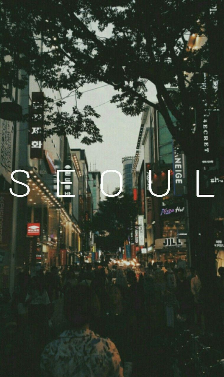 Seoul, Retrofilter, Neon Schrift, Markenstil, Südkorea, 760x1280 HD Handy