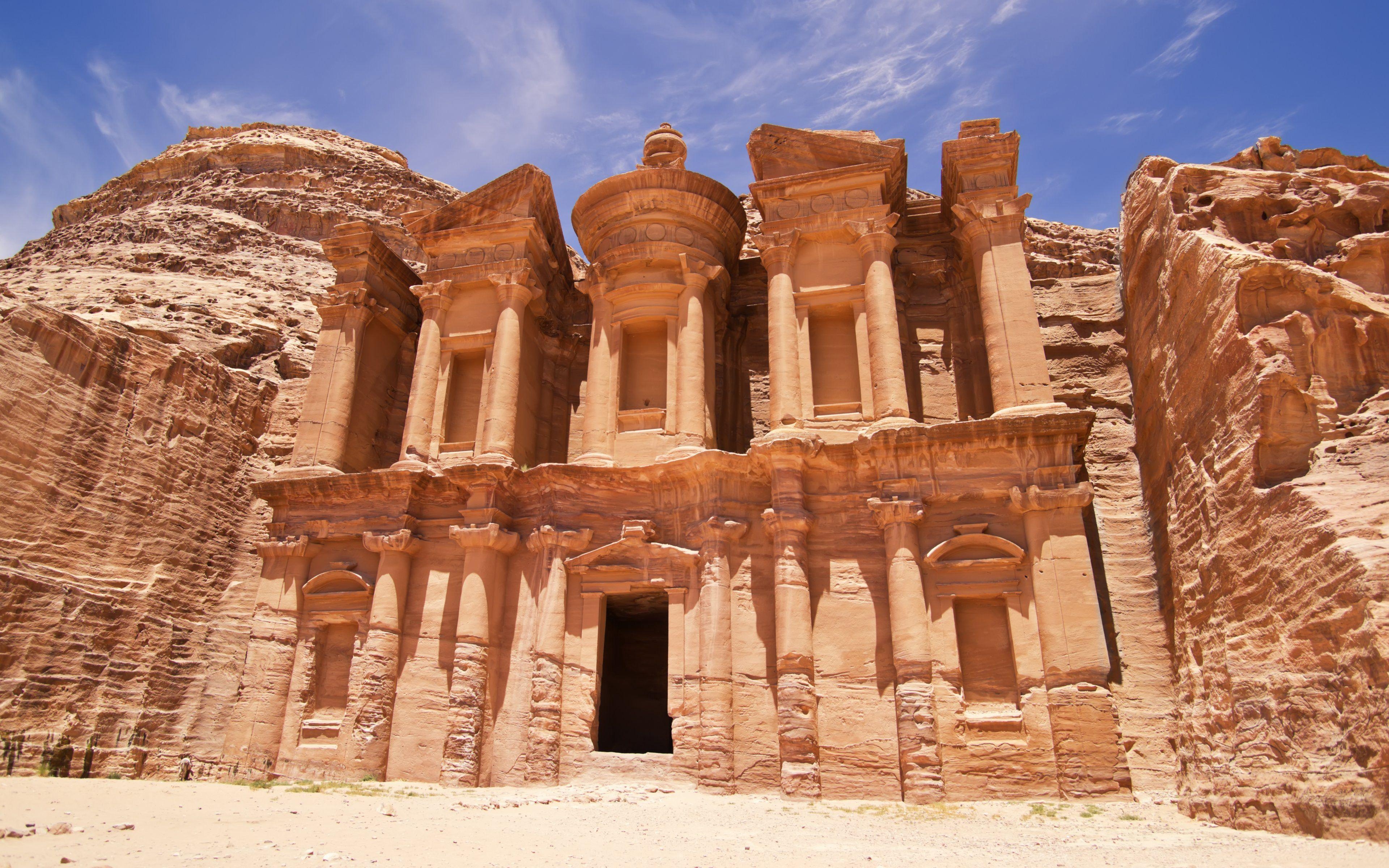 Kloster, Petra, Jordanien, Hauptstadt, Geschichte, 3840x2400 4K Desktop