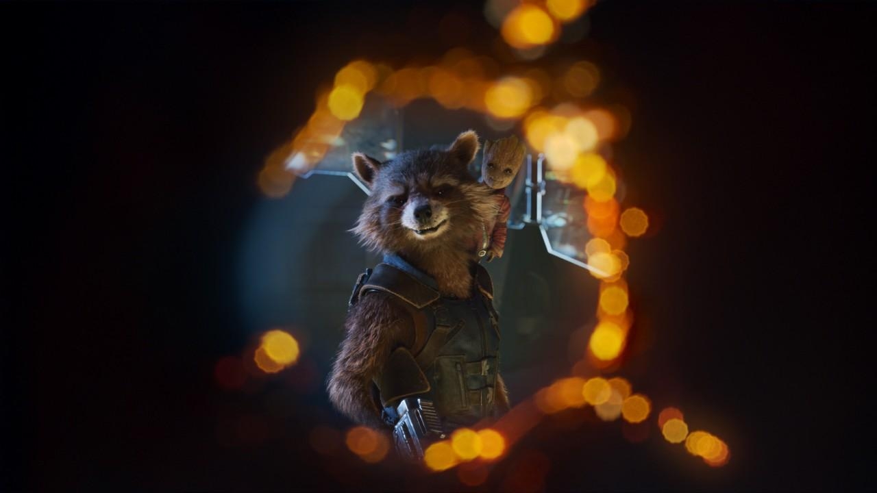 Rocket Raccoon, Baby Groot, Guardians, Marvel, Kunst, 1280x720 HD Desktop