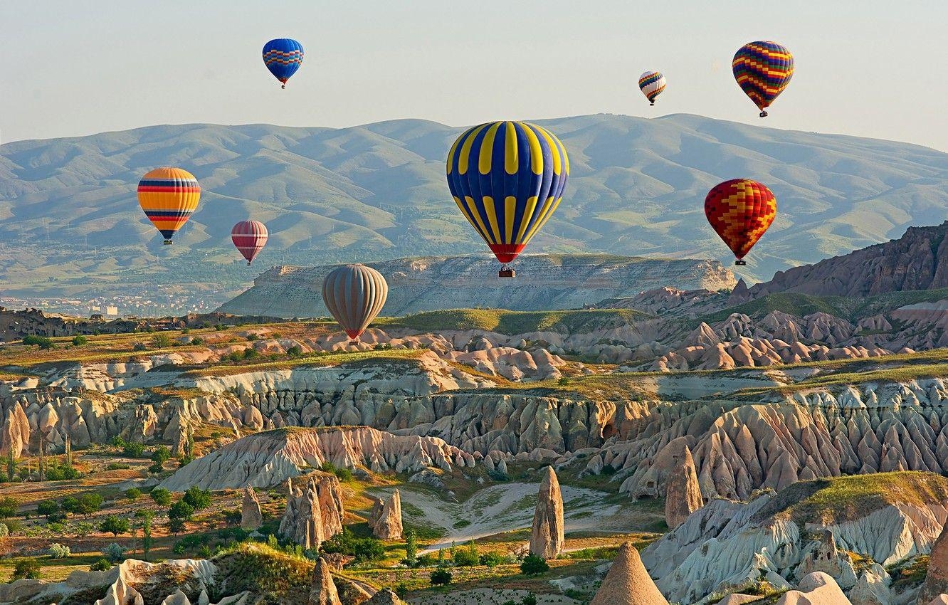 Kappadokien Reisen, Himmel, Sonne, Natur, Ballons, 1340x850 HD Desktop