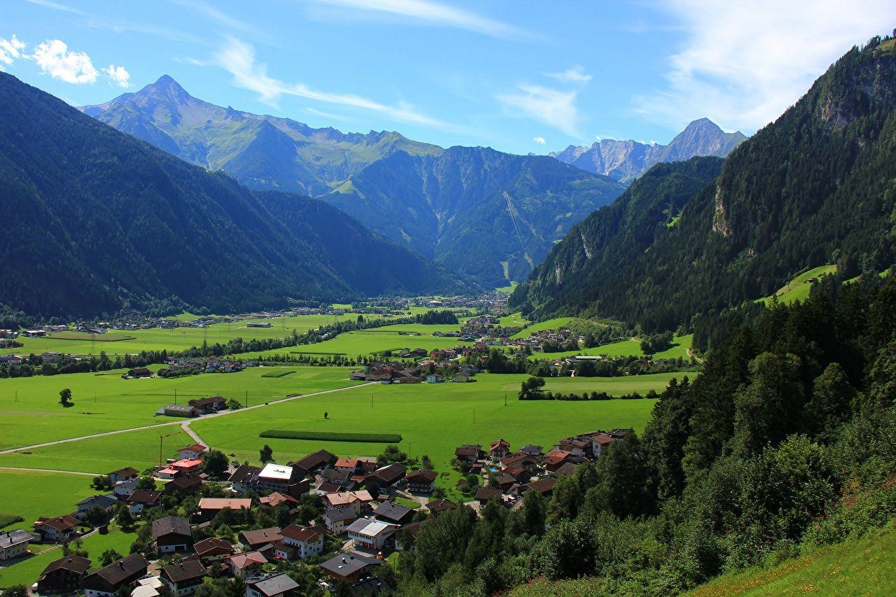 Österreich, Schwendau, Dorf, Berge, Städte, 1280x860 HD Desktop