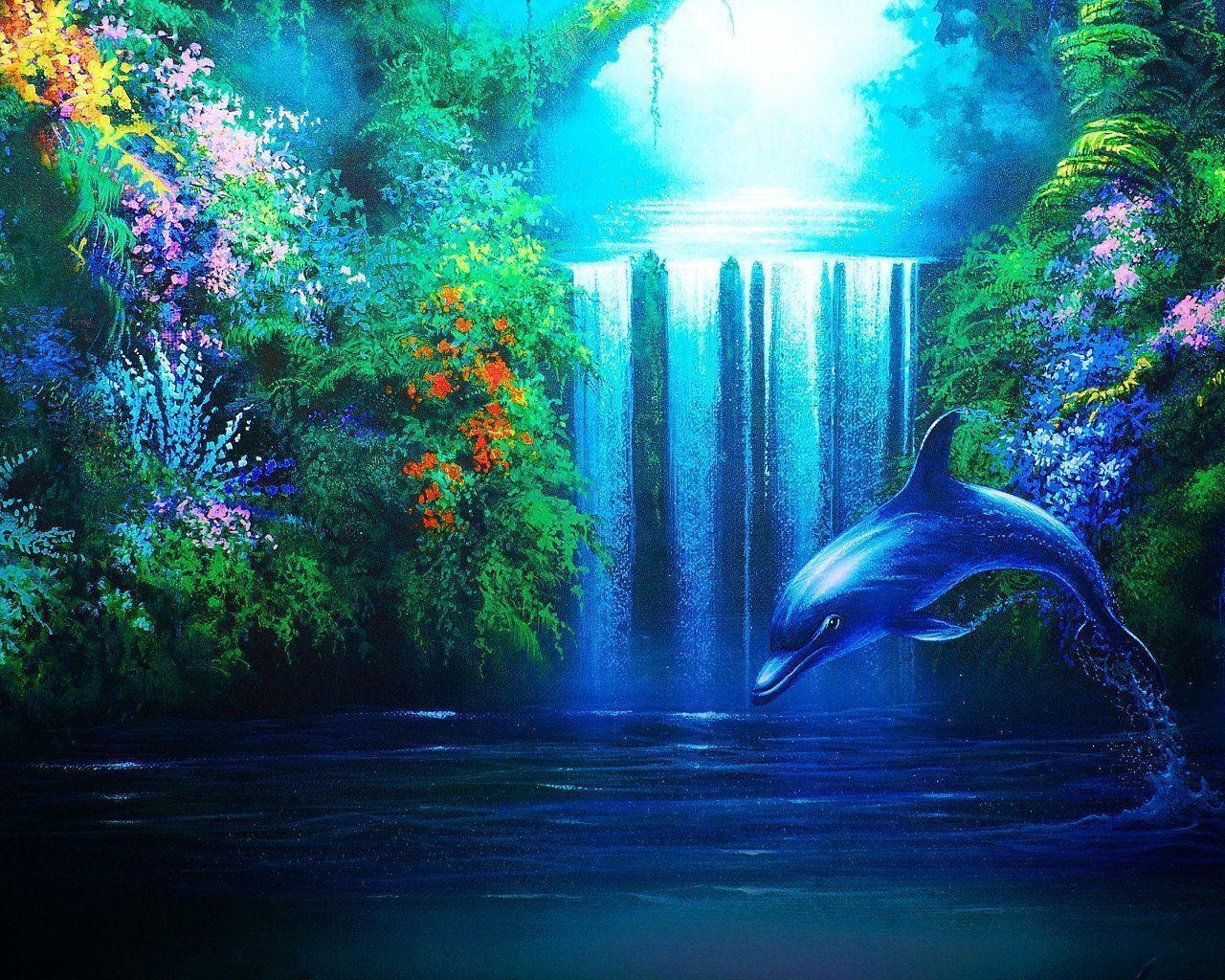 Delfin, Meerestier, Ozean, Hintergrundbild, Säugetier, 1280x1030 HD Desktop