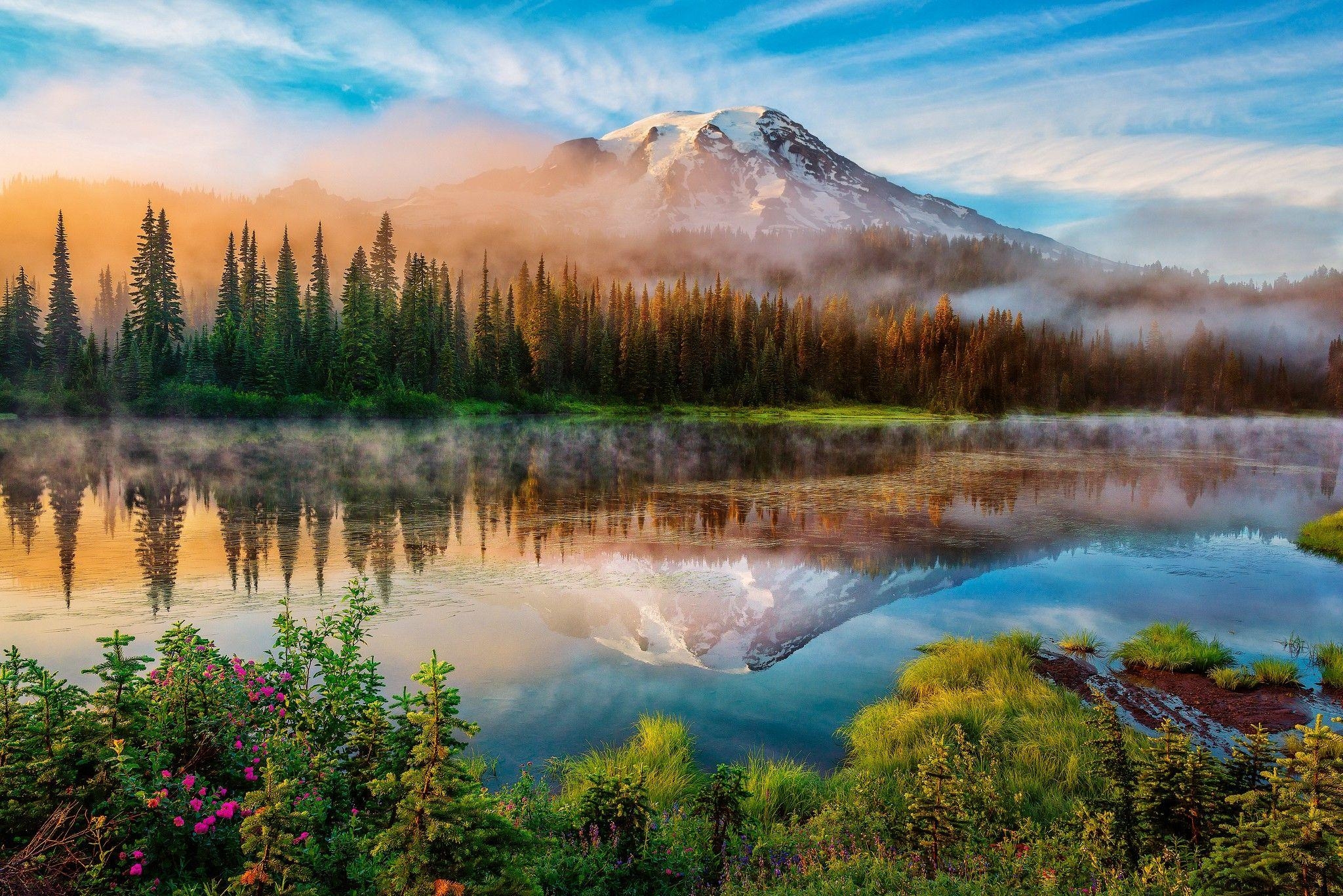 Natur, Landschaft, Bäume, Wald, Berge, 2050x1370 HD Desktop