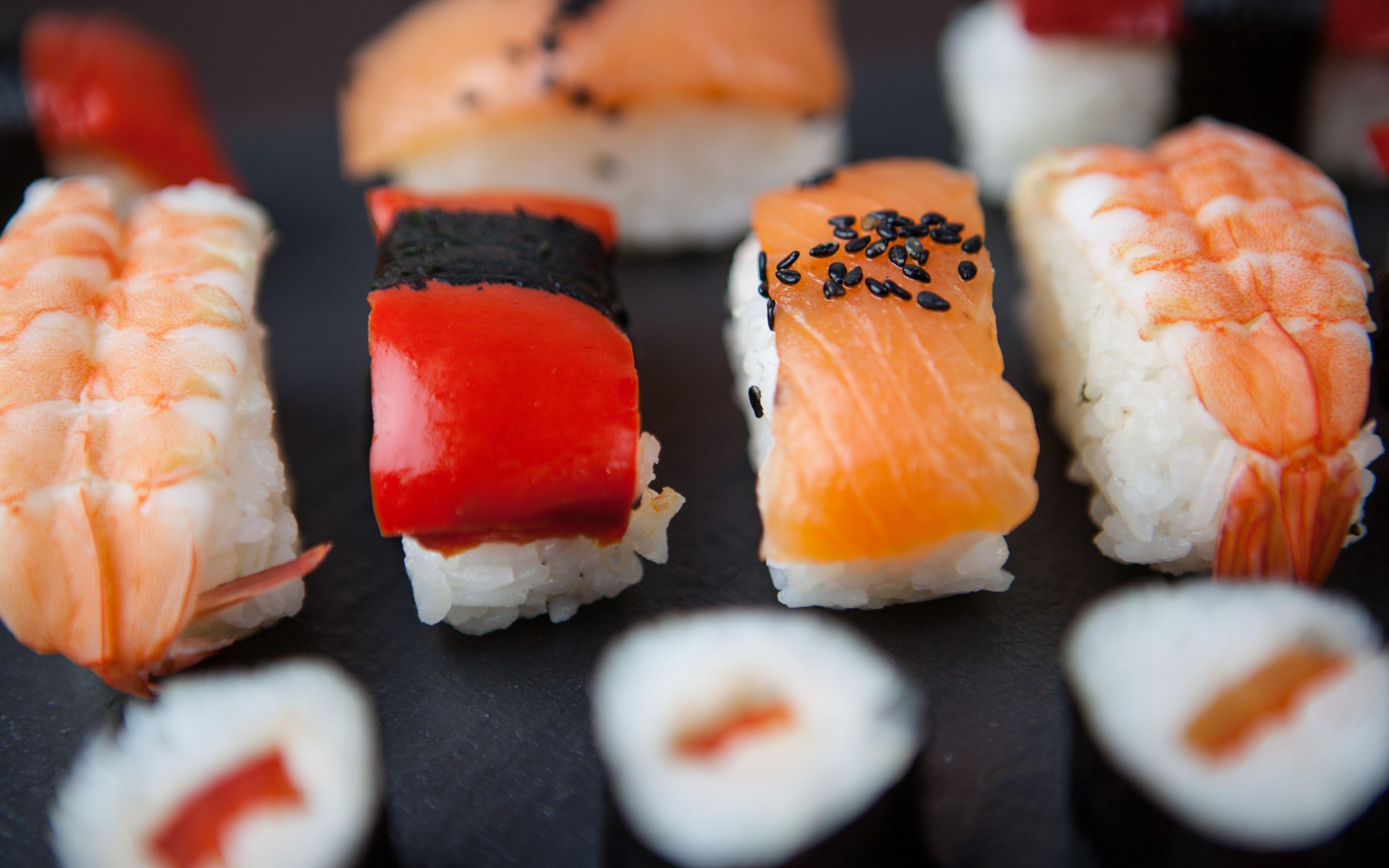 Sushi Hintergrund, Bild, Japanisch, Essen, Essenskultur, 3840x2400 4K Desktop