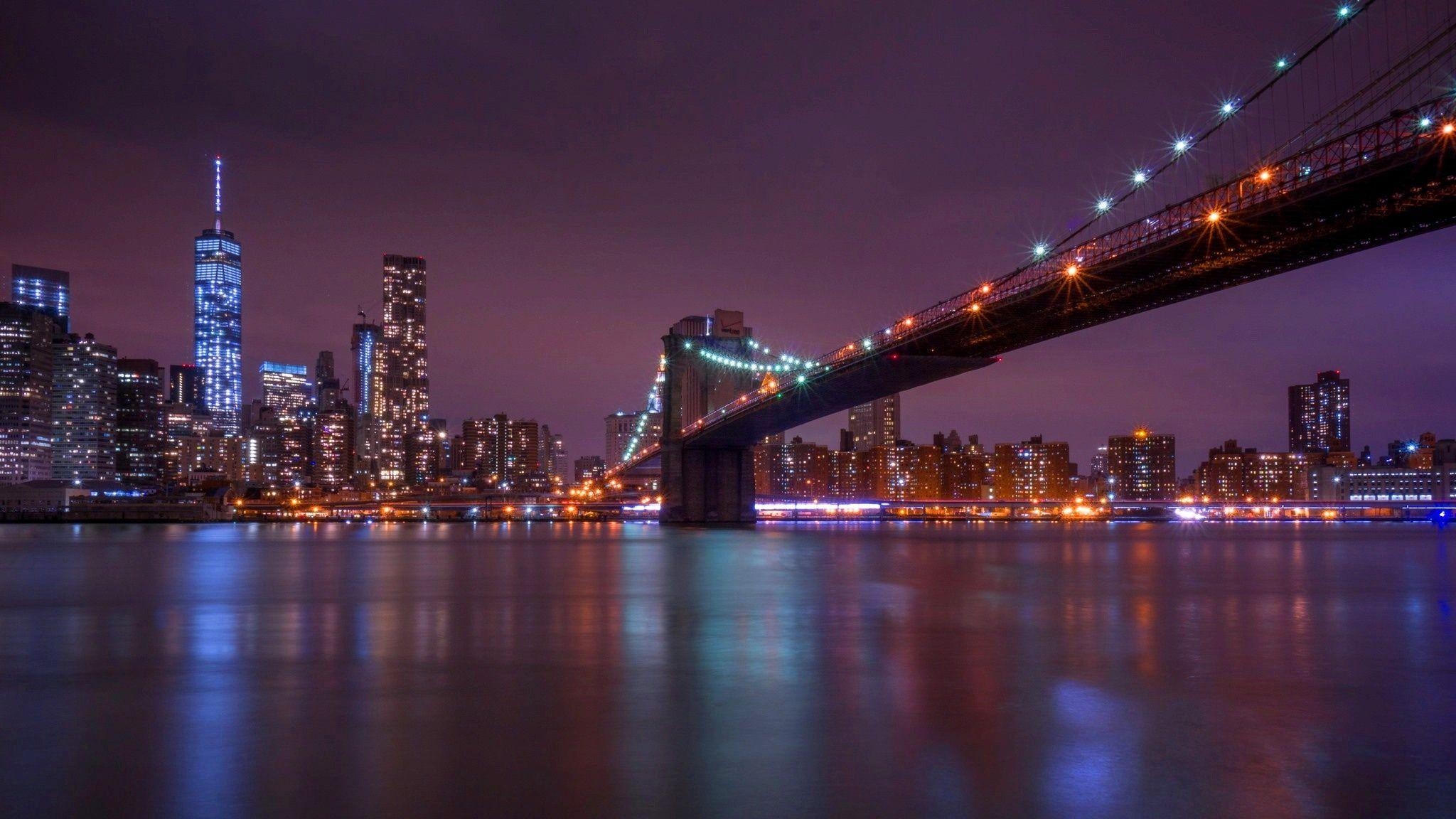 Brooklyn Bridge, HD, New York, Hintergrund, Fotokunst, 2050x1160 HD Desktop