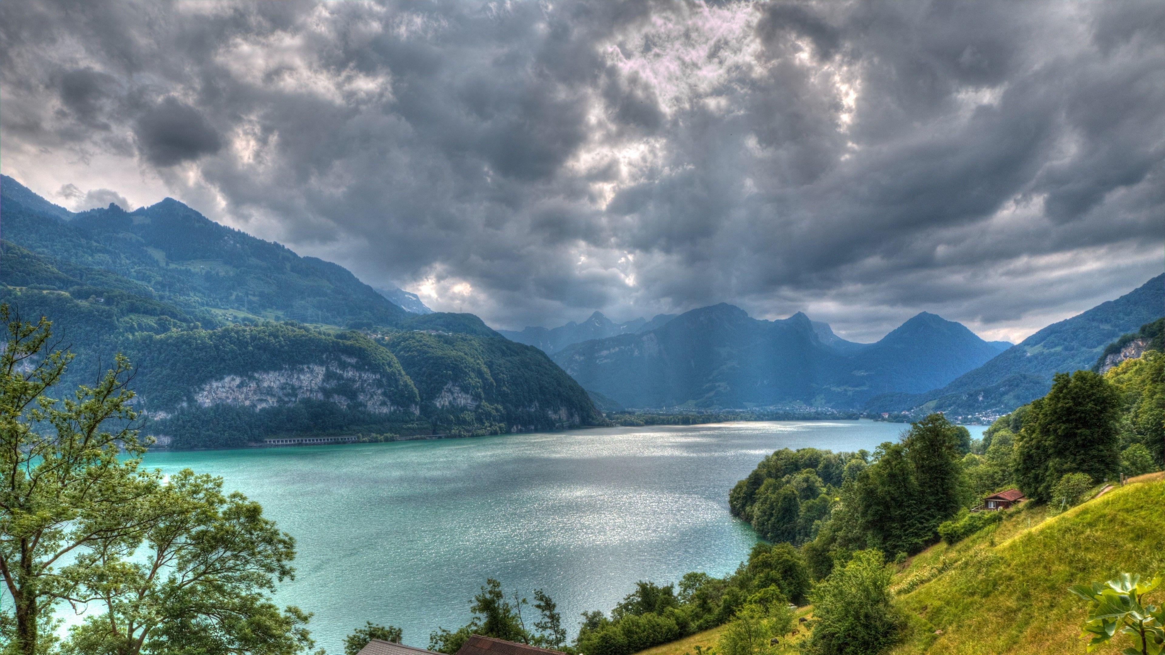 Walensee, Schweiz, 4K, Landschaft, See, 3840x2160 4K Desktop