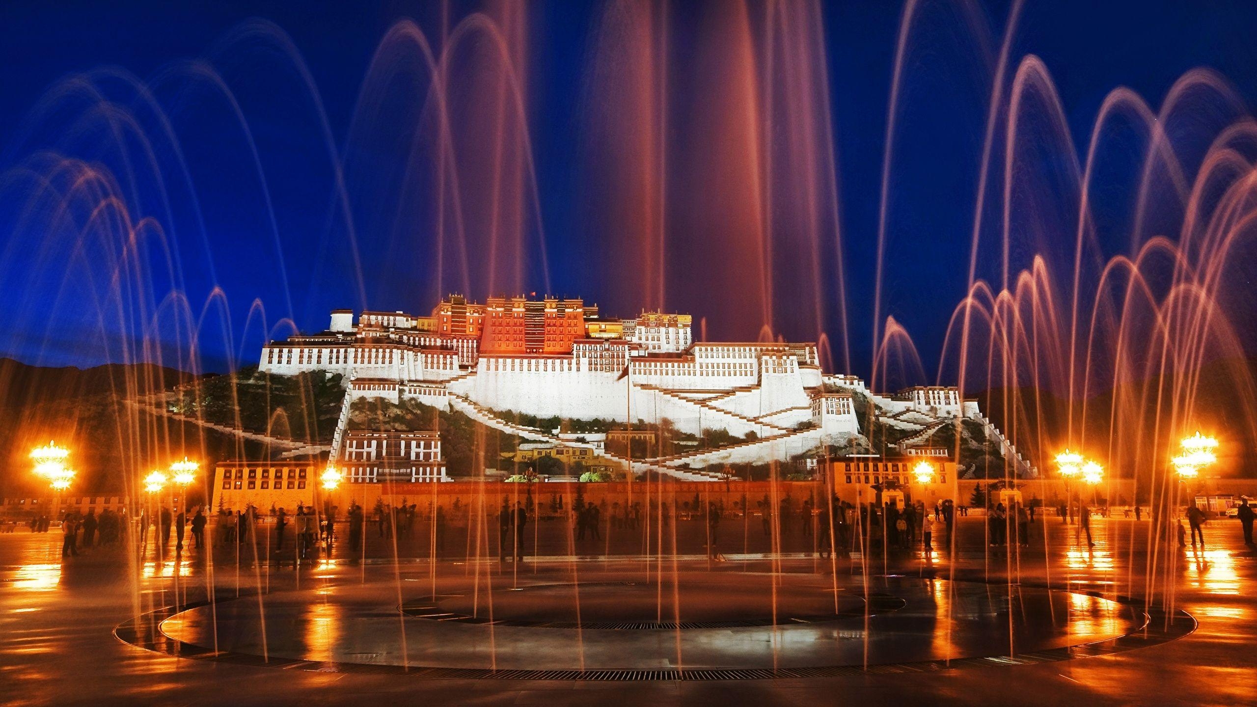 Potala Palast, China, Monument, Brunnen, Lhasa, 2560x1440 HD Desktop