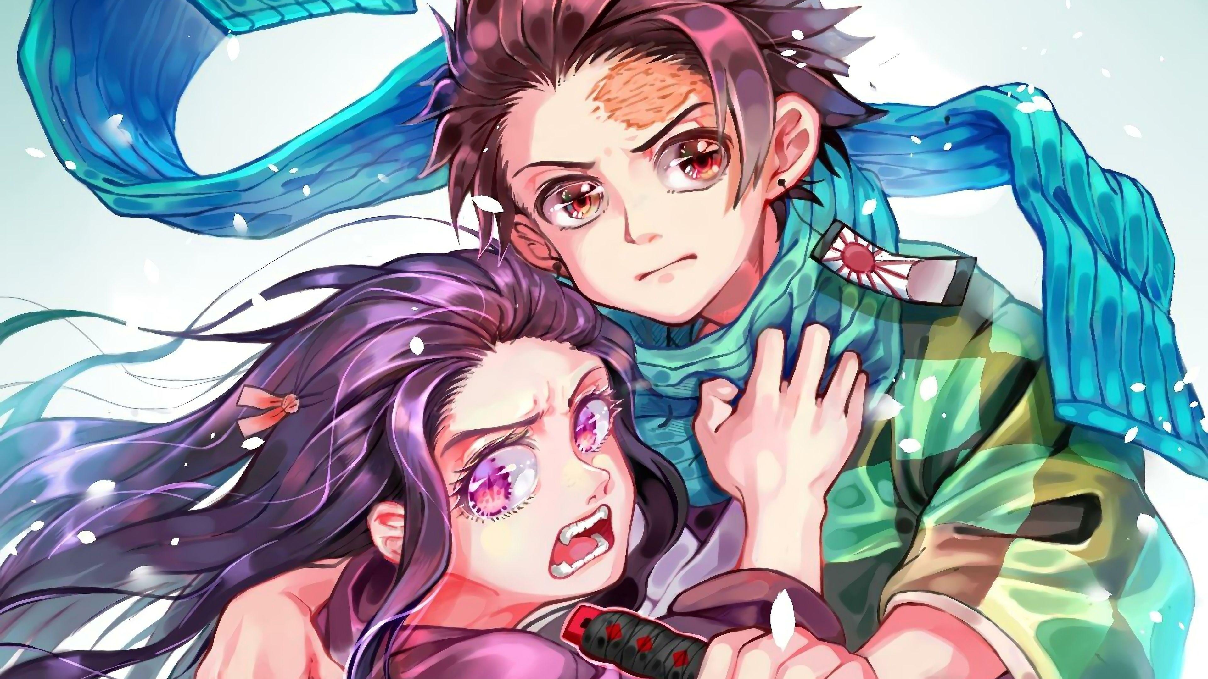 Tanjirou, Nezuko, Kimetsu No Yaiba, 4K, Anime, 3840x2160 4K Desktop