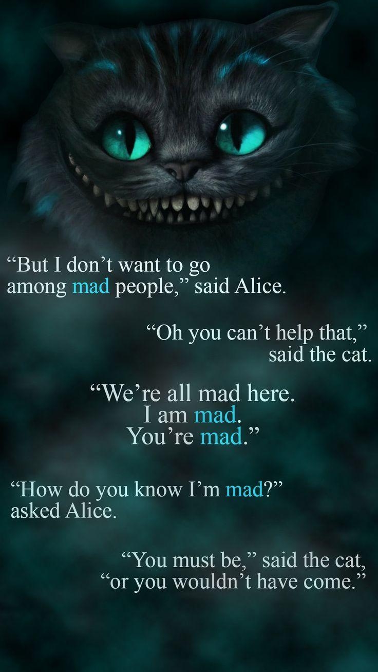 Cheshire Cat, Zitate, Bild, Full HD, Cartoon, 740x1310 HD Handy