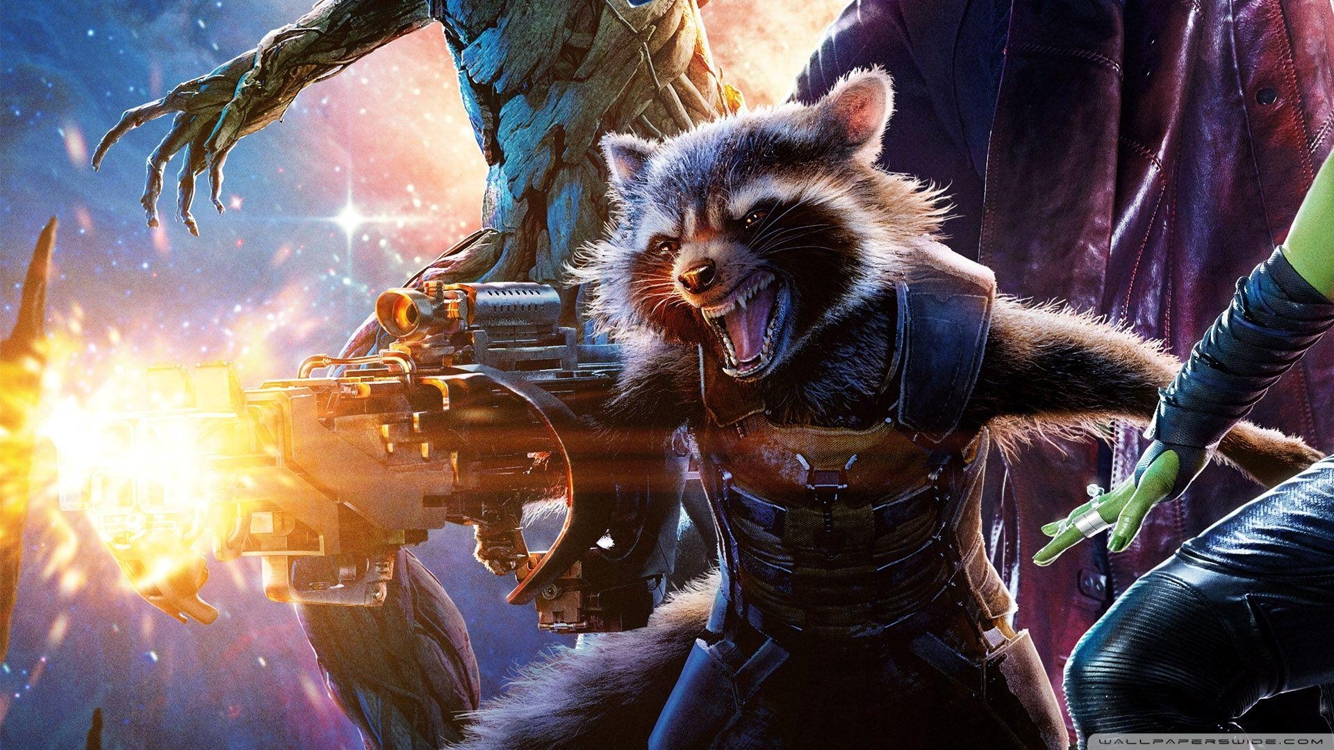 Guardians of the Galaxy, Rocket Raccoon, 4K, HD, Held, 1920x1080 Full HD Desktop