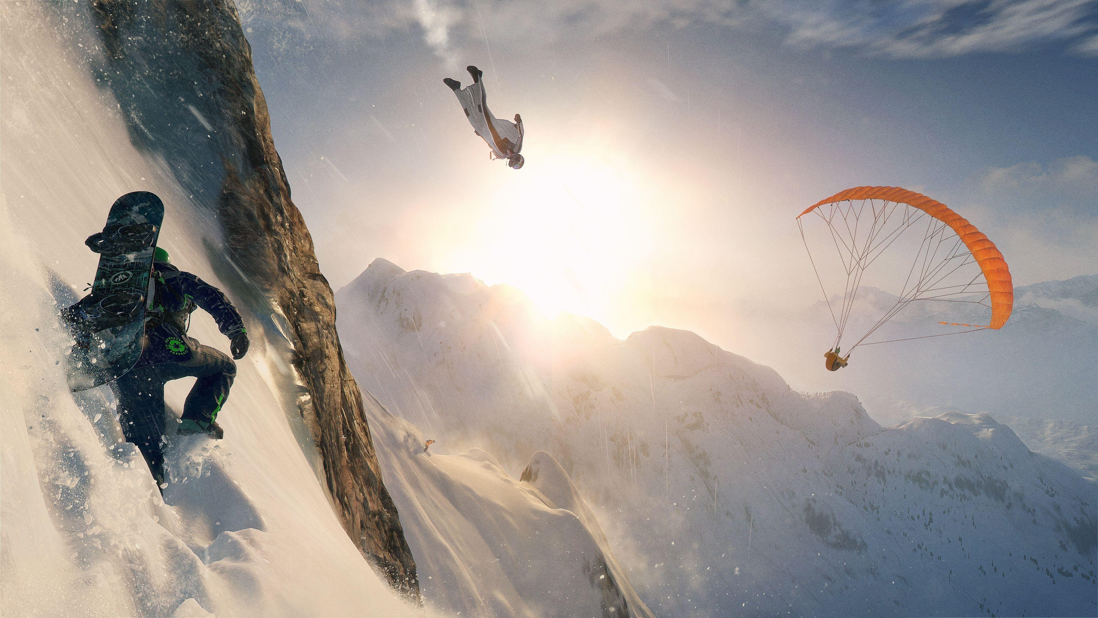 Videospiele, Steep, Wolfsburg, Schnee, Himmel, 3840x2160 4K Desktop