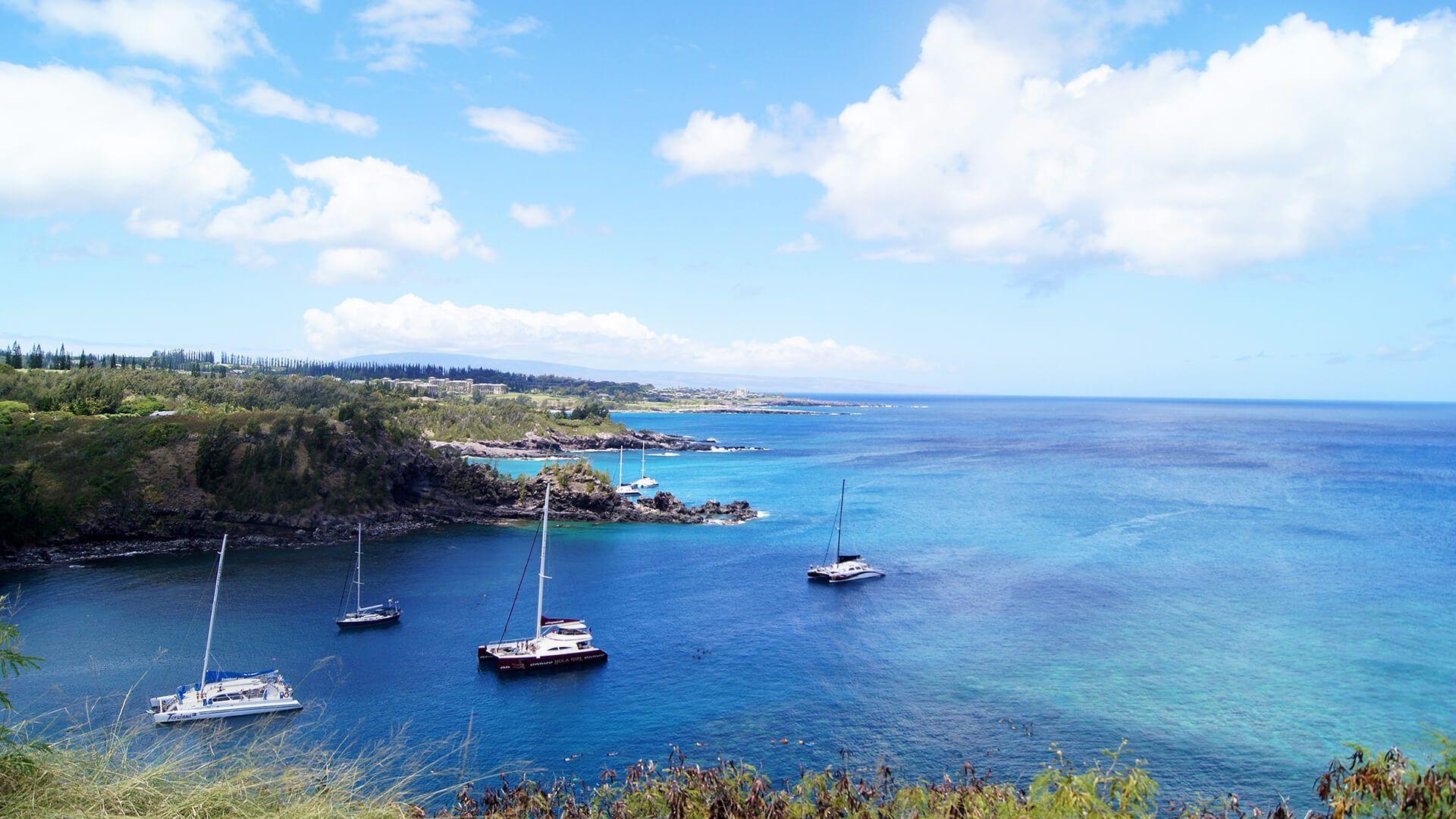 Boote, Maui, Hawaii, 61824 px, Wasser, 1920x1080 Full HD Desktop