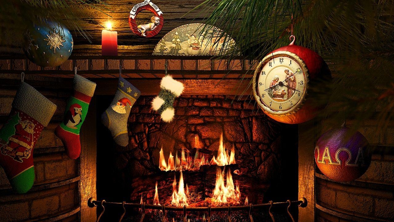 Kamin, Weihnachten, Feuerstelle, 3D, HD, 1280x720 HD Desktop