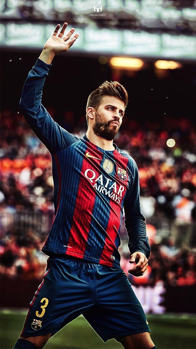 Gerard Piqué, 3D, Fußball, Bild, Barcelona, 690x1210 HD Handy