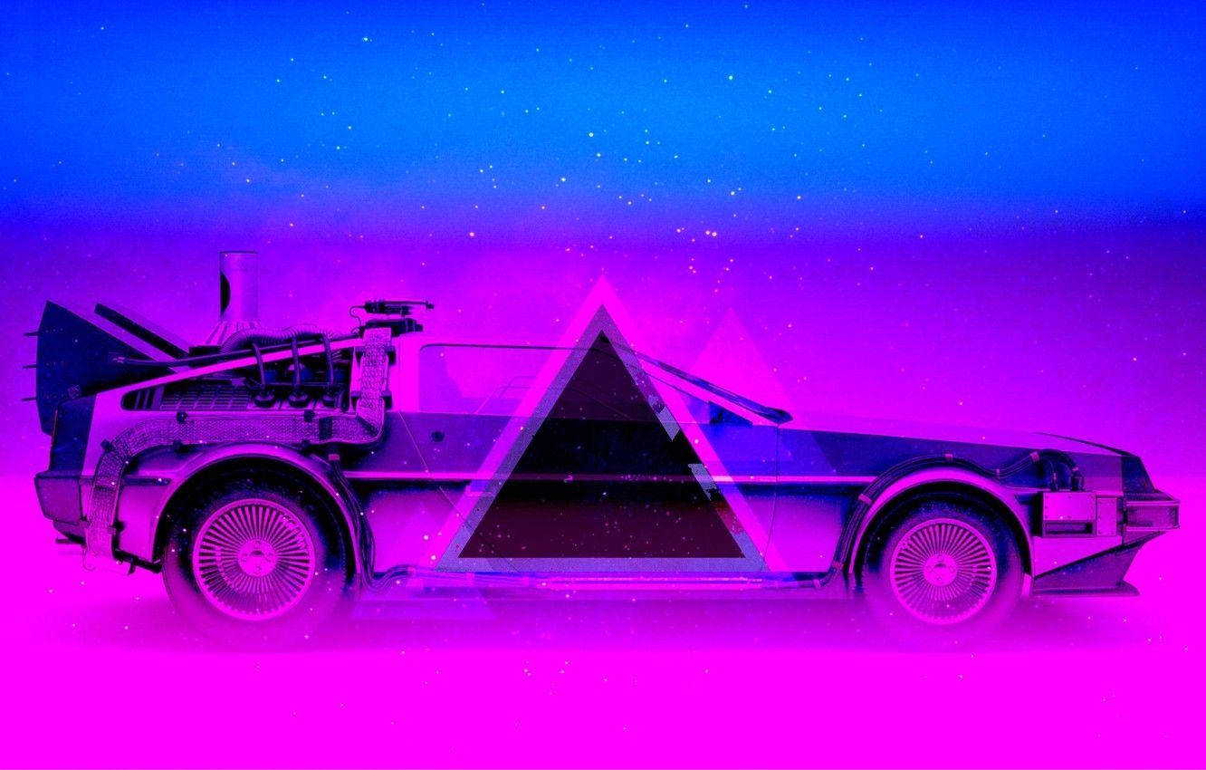 Neon, Musik, Dreieck, DeLorean, DMC, 1340x850 HD Desktop