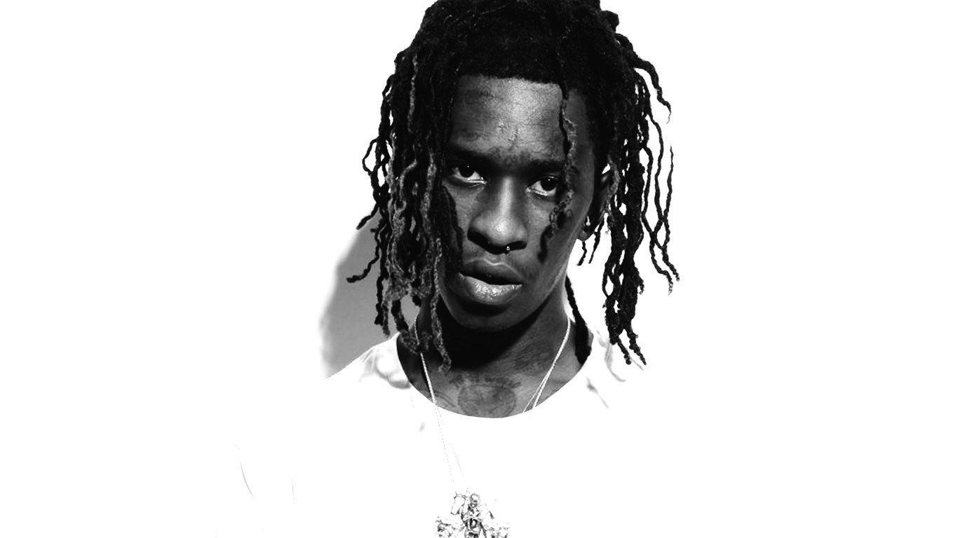 Young Thug, Laptop, Künstler, Hintergrund, Hip-Hop, 1370x770 HD Desktop