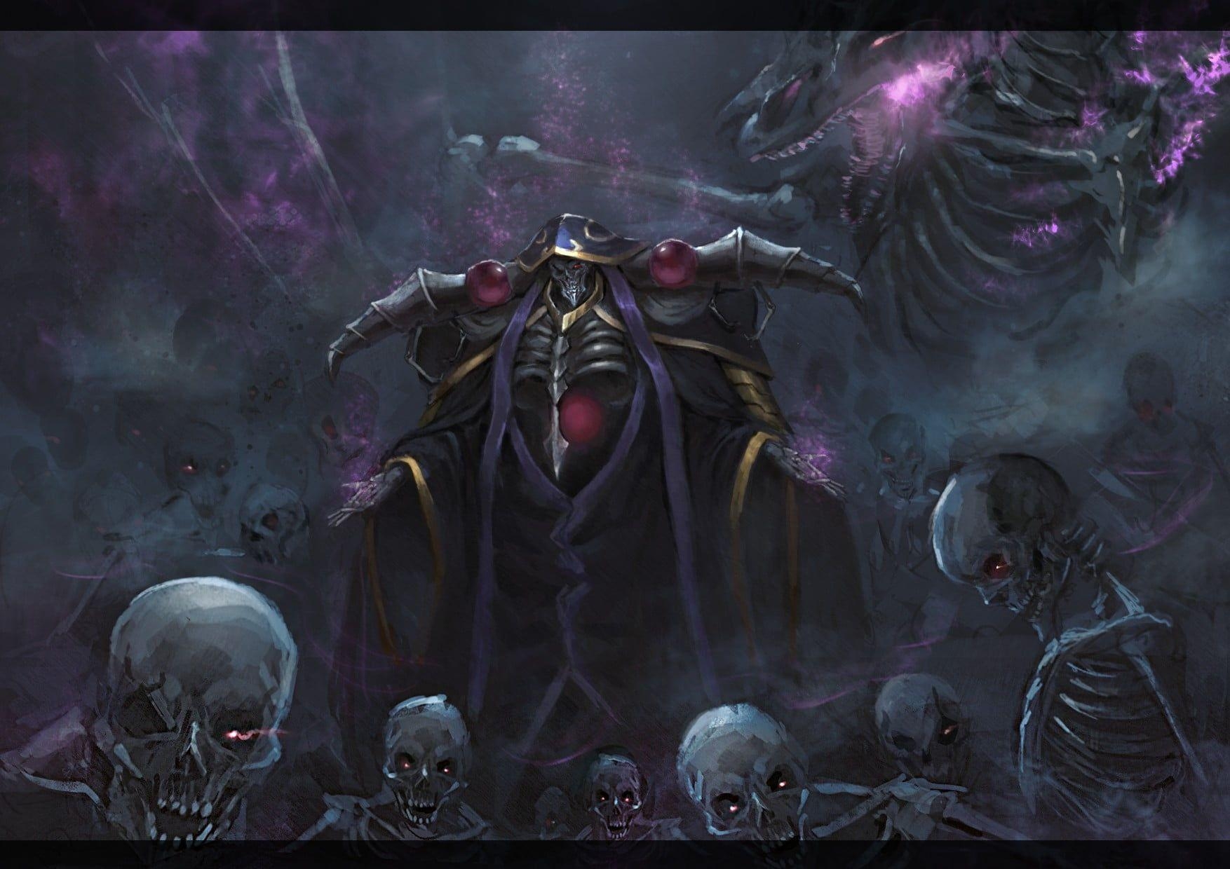 Skelett, Digital Bild, Ainz Ooal Gown, Overlord, 1760x1240 HD Desktop