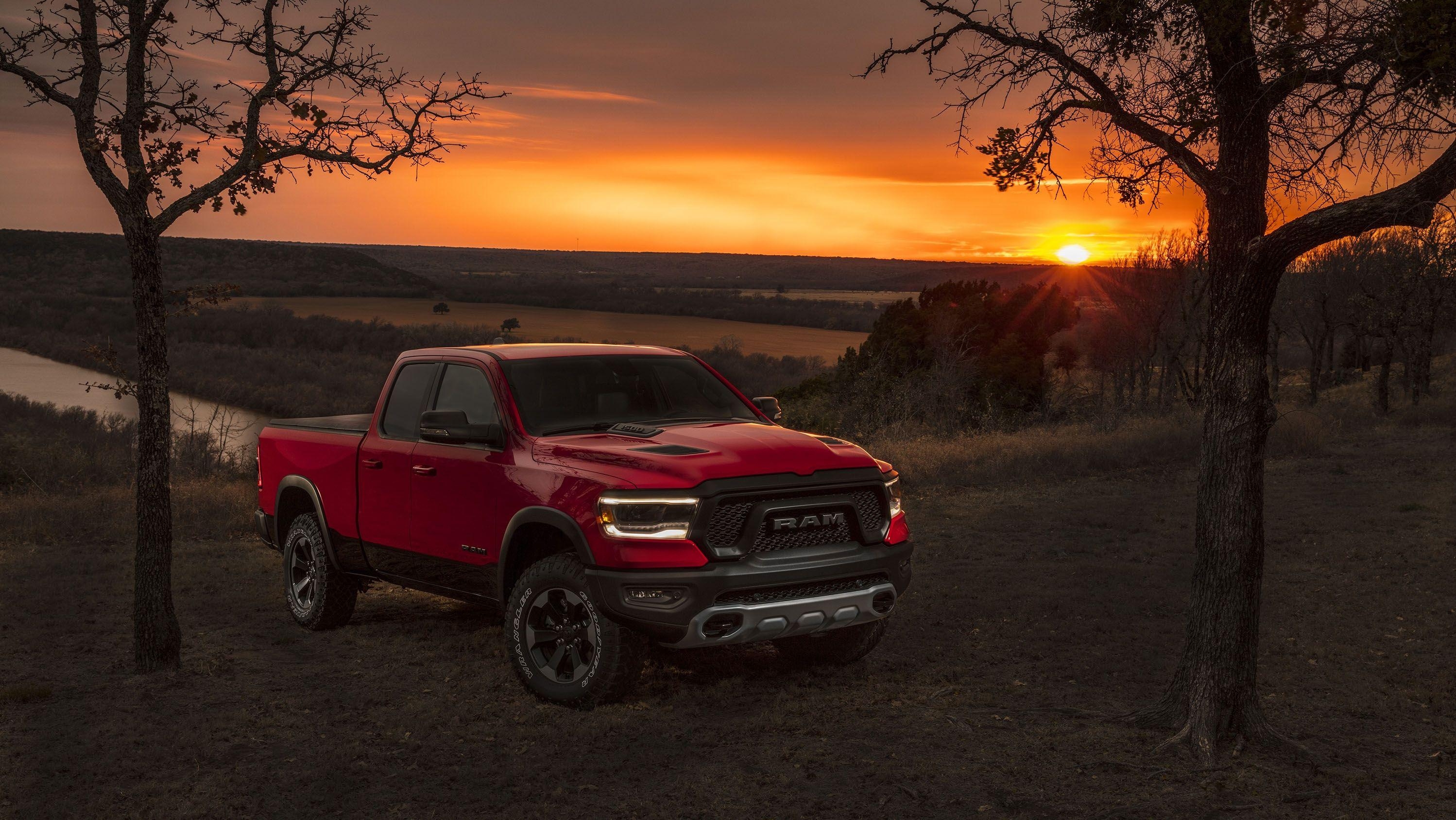 2019 Ram 1500, Hintergrund, Tag, Auto, Kraft, 3000x1690 HD Desktop